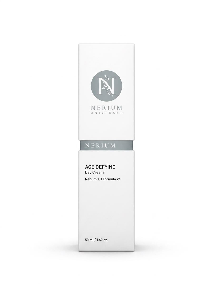 Nerium Day Face Cream | Clean Beauty Hydrating Peptide &amp; Jojoba Oil Face Moisturizer with Elastin, Rice Bran &amp; Olive Oil | Firming, Brightening &amp; Nourishing Daily Skincare | 50 ml