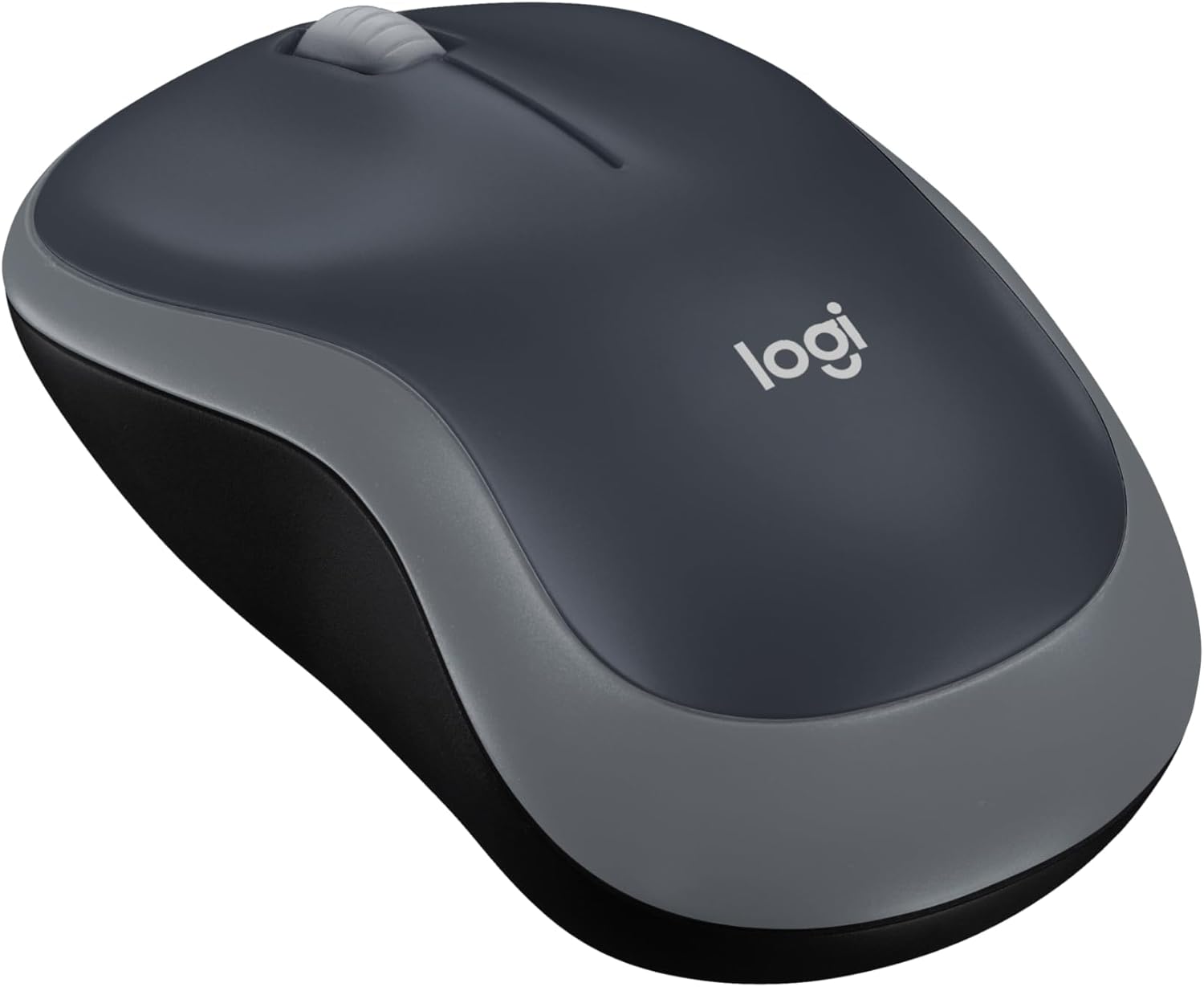 Logitech M185 Wireless Mouse, 2.4GHz with USB Mini Receiver, 12-Month Battery Life, 1000 DPI Optical Tracking, Ambidextrous, Compatible with PC, Mac, Laptop - Swift Grey
