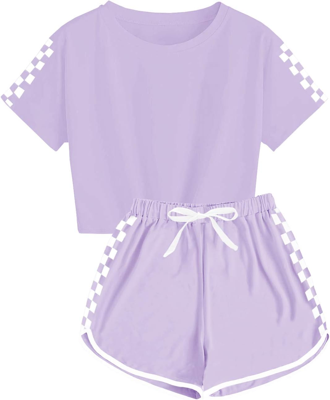 Haloumoning Unisex Girls Boys 2 Piece Outfits Crop Tops and Shorts Set Soft Cotton Clothing Sets Sports Tracksuit