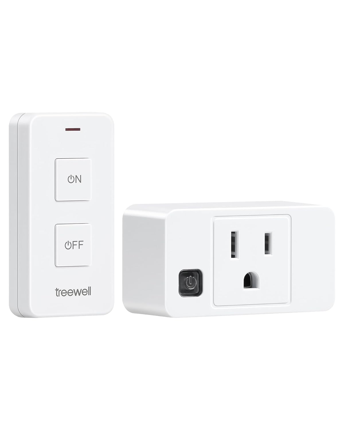 TREEWELL Remote Control Outlet with Portable Magnetic Switch, 200FT Long Range Wireless On Off Switch, Mini Electrical Outlet Plug, 15A\/1875W High-Power for Lamps, Lights, Household Appliances