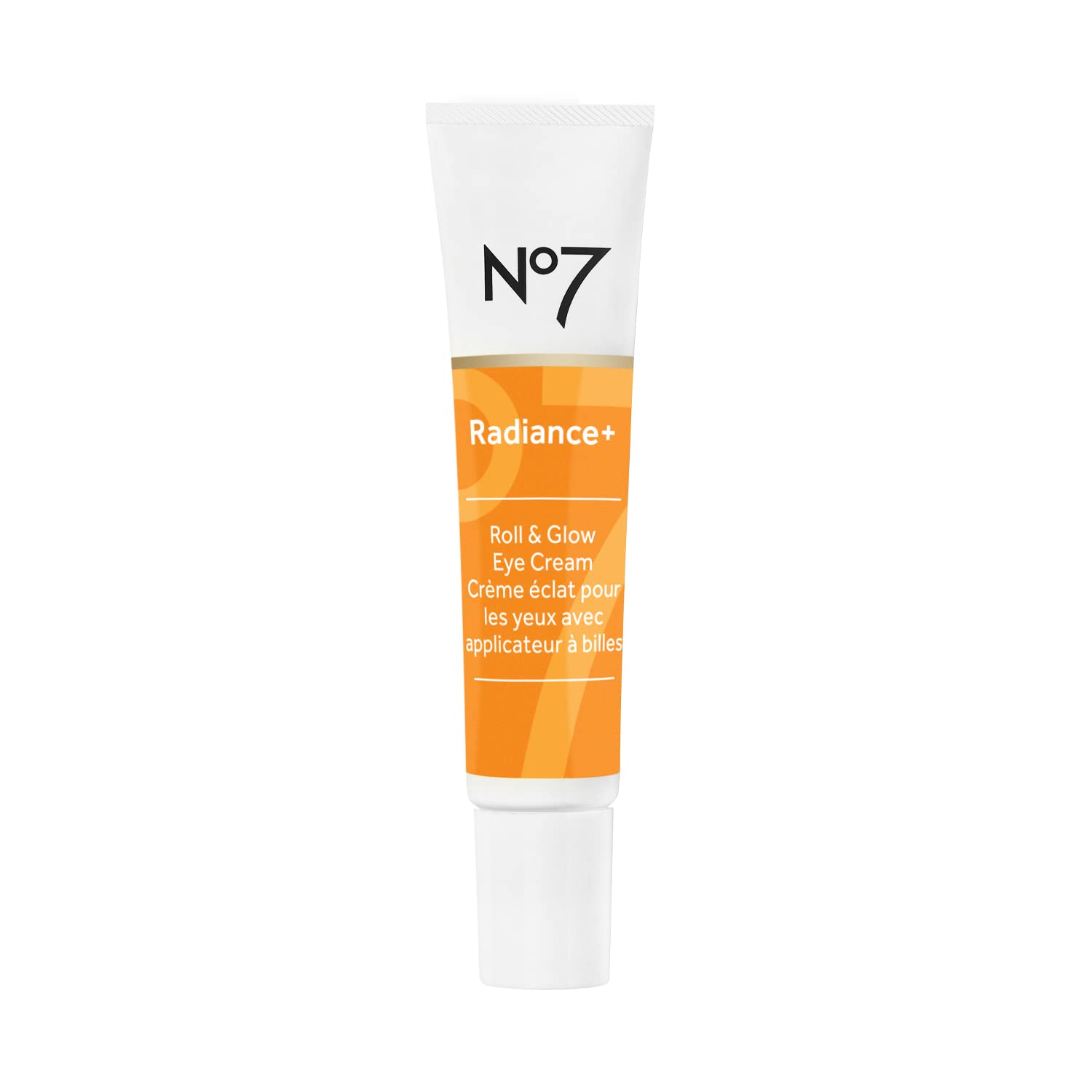 No7 Radiance+ Roll &amp; Glow Eye Cream - Reviving &amp; Illuminating Under Eye Roller - Color Correcting Vitamin C + Caffeine Cream for Dark Circles, Puffiness &amp; Dullness (15ml)