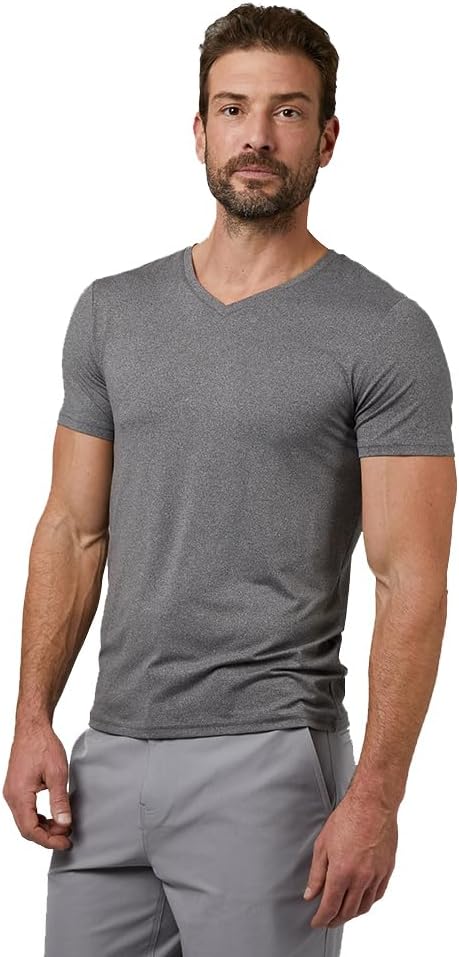 32 Degrees Men's Cool V-Neck T-Shirt, Anti-Odor, Quick Dry Active, 4-Way Stretch