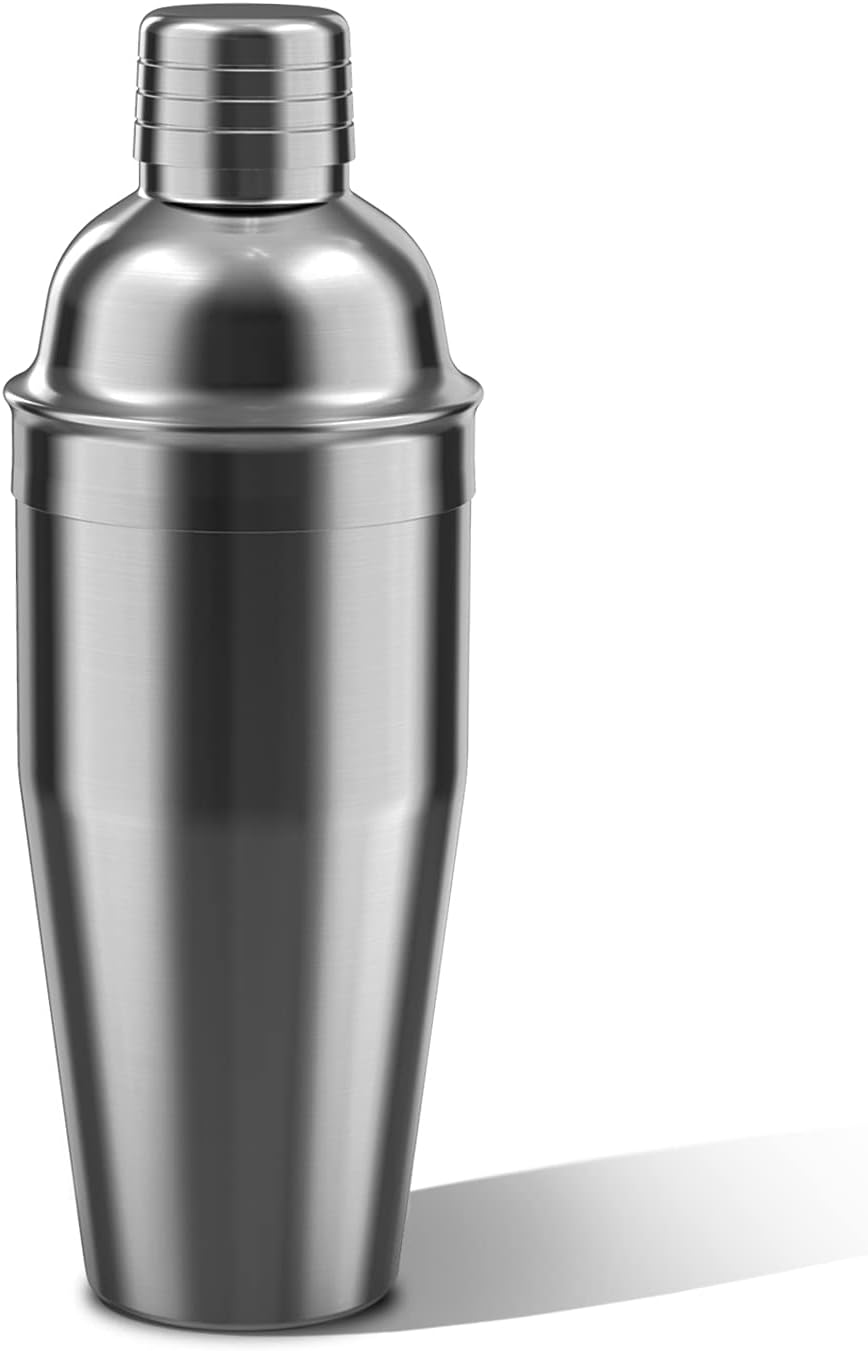 Cocktail Shaker,24 oz Martini Shaker,Food Grade Stainless Steel Martini Mixer Built-in Strainer,Drink Shaker by LUCKYGOOBO,Bartender Kit Gifts. (Black)
