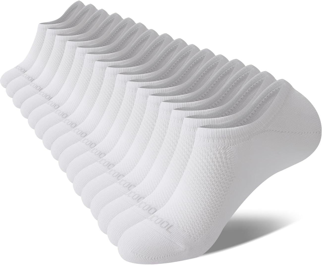 BAMBOO COOL No Show Socks Men, Non Slip Invisible Low Cut Socks, Bamboo Moisture Wicking Breathable Casual Socks, 8 Pairs