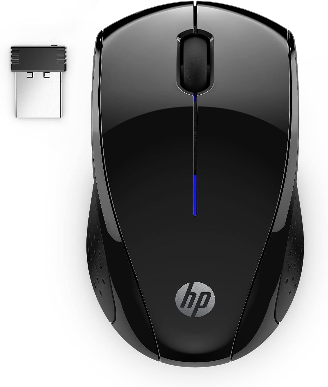 HP X3000 G3 Wireless Mouse - Black, 15-Month Battery, Side Grips for Control, Travel-Friendly, Blue LED, Powerful 1600 DPI Optical Sensor, Compatible with Wins PC\/Laptop, Mac, Chromebook (683N7AA)