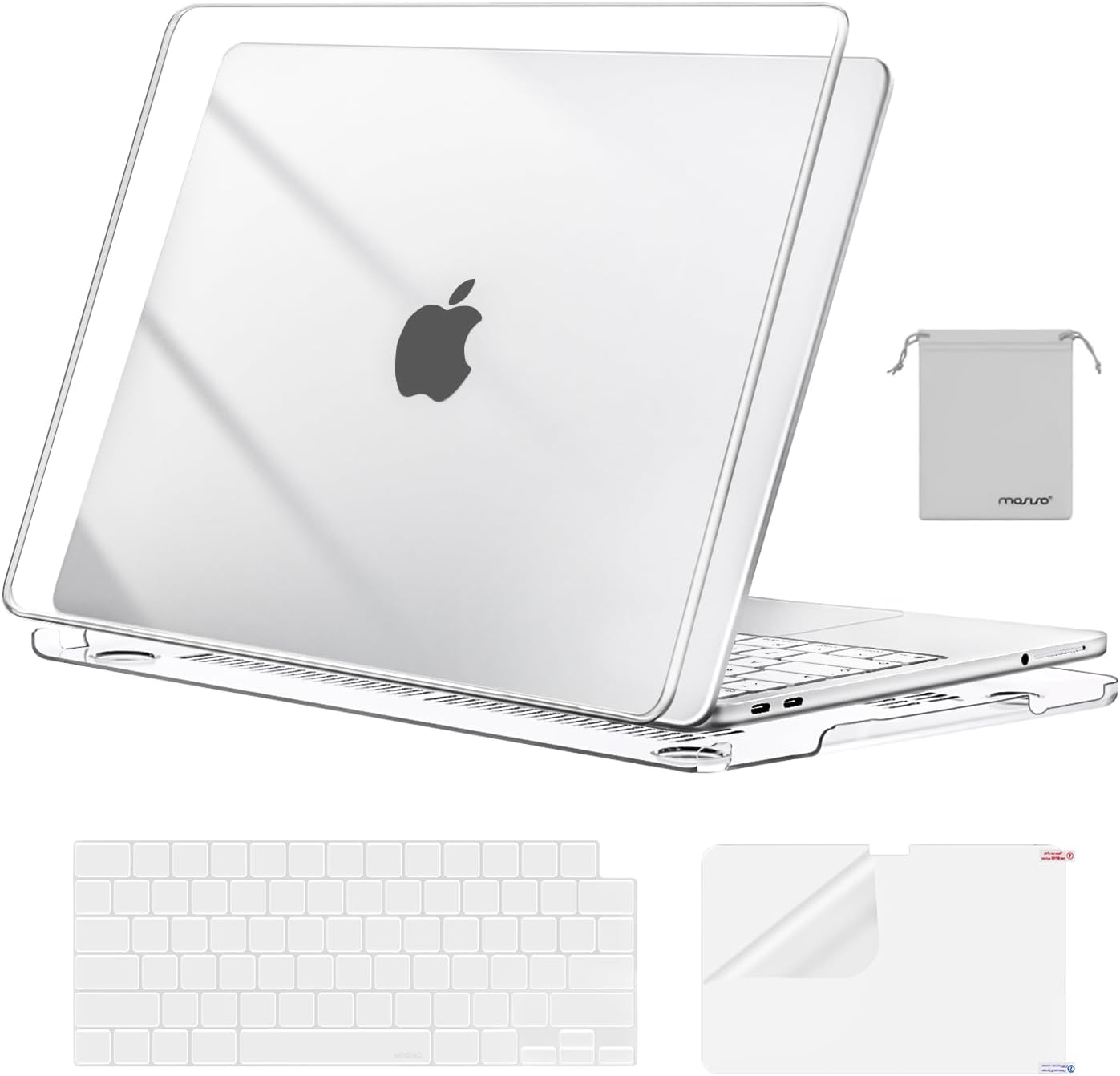 MOSISO Compatible with MacBook Neo Case 13 inch 2026 Release Model A3404 with A18 Pro Chip, 4 in 1 Kit Precision Fit Crack &amp; Scratch Resistant Protective Hard Shell Case Cover, Crystal Clear