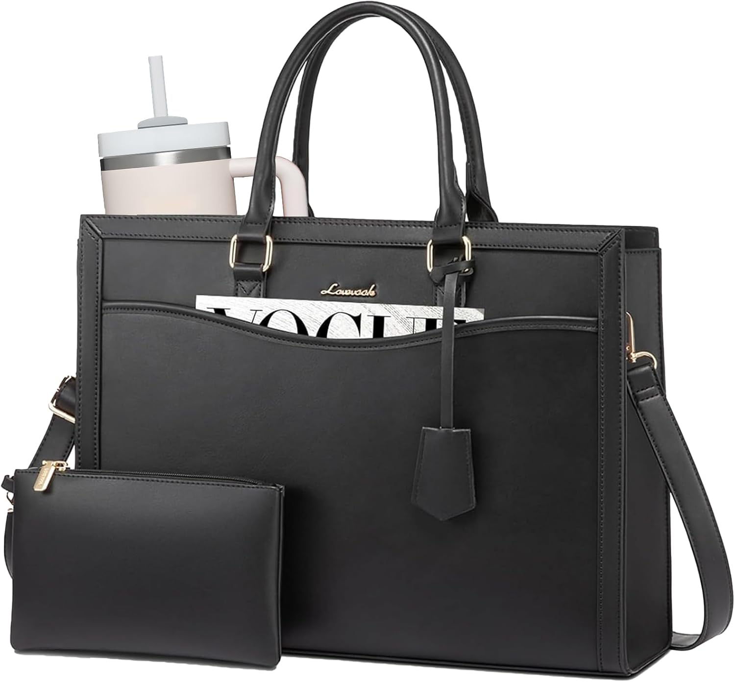 LOVEVOOK Laptop Tote Bag for Women, Office Work Bag Briefcase fit for Laptop, Large Capacity Teacher Bag Handbag