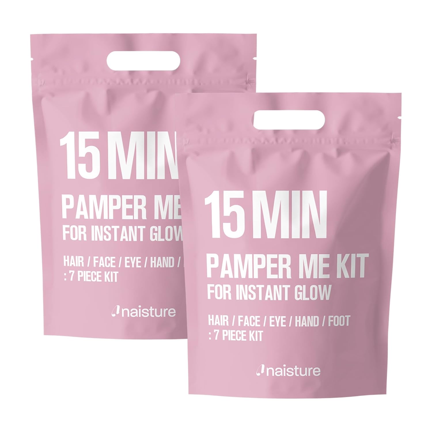 Naisture 15 Min Pamper Me Kit Duo Pack Korean Spa Skincare Gift Sets for Women-Head to Toe with Hair, Face, Eye, Hand, &amp; Foot Masks (14 pcs)