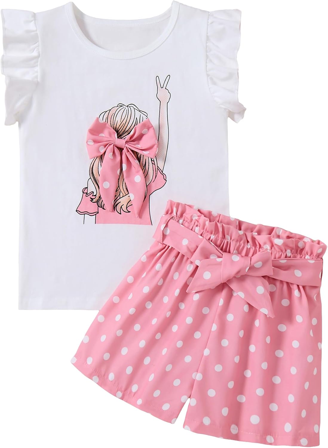 Woleroyir Girls Summer Outfits Cute Sleeveless Top High Waisted Short Sets with Pockets Teen Girl Clothes Size 6-14 T