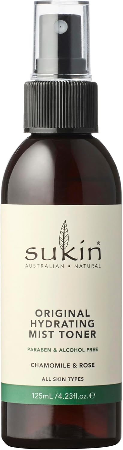 Sukin Original Hydrating Toner, Face Mist \u2013 Refreshing Chamomile &amp; Rose Water Spray for Face, Beauty &amp; Personal Care Essentials, 4.23 Oz