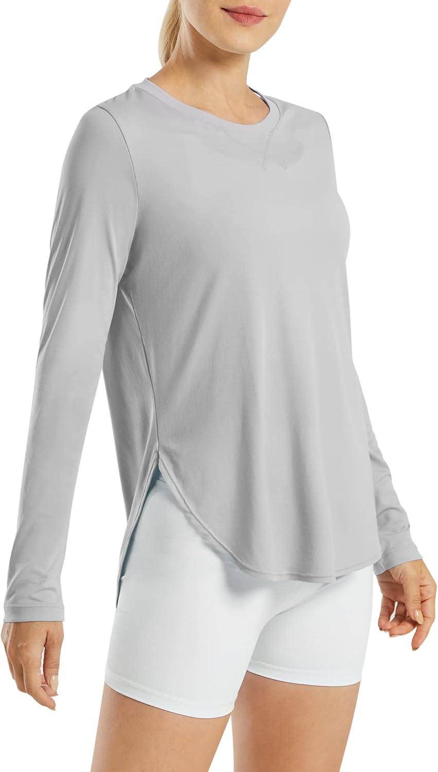 G4Free Lightbreeze Womens UPF 50+ Long Sleeve Workout Tops Quick Dry UV Sun Shirt Running Gym Hiking Yoga Casual Lightweight