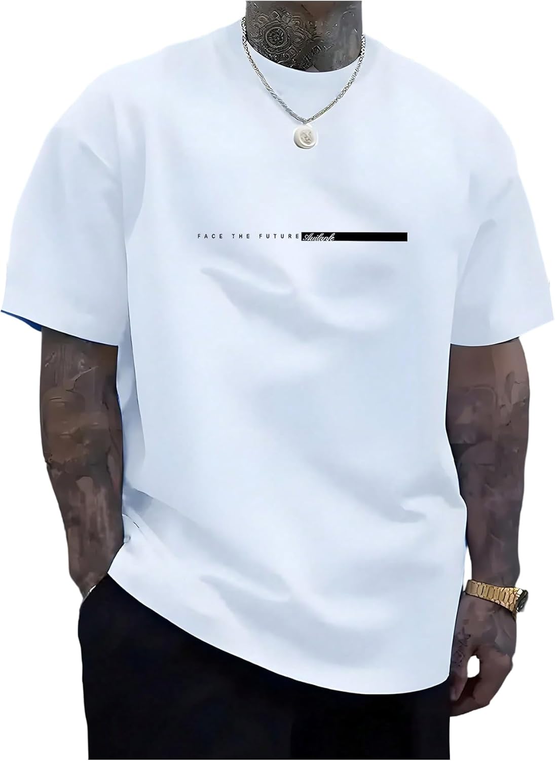 Verdusa Mens Graphic Tees Overzied Tshirts Drop Shoulder T Shirts Fashion Clothing Streetwear