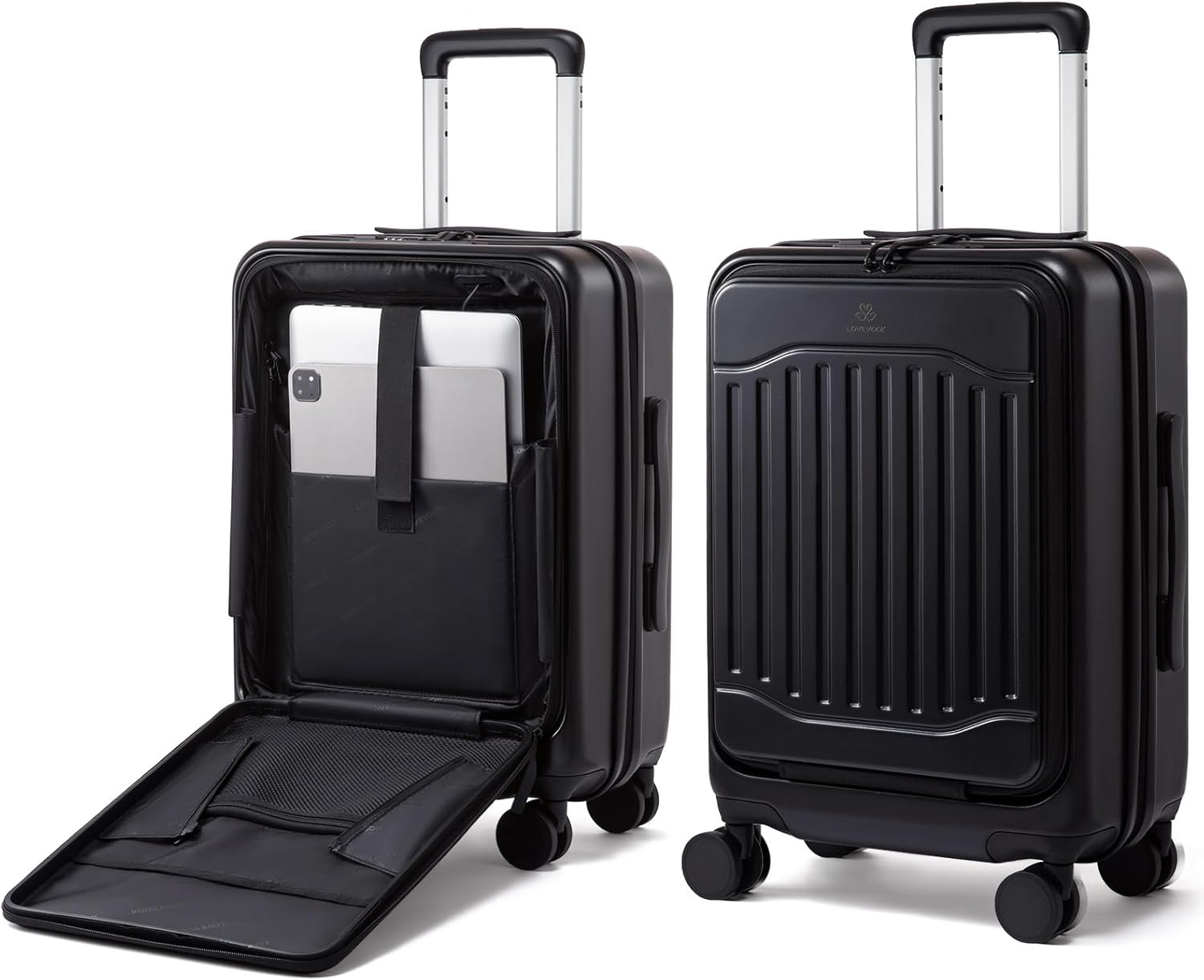LOVEVOOK Carry on Luggage, PC Hard Shell Suitcases with wheels, 20-Inch Carry On Luggage with USB Port, Lightweight 6.9lb, Fits 15.6", 45L Capacity for Travel &amp; Business（1PC）