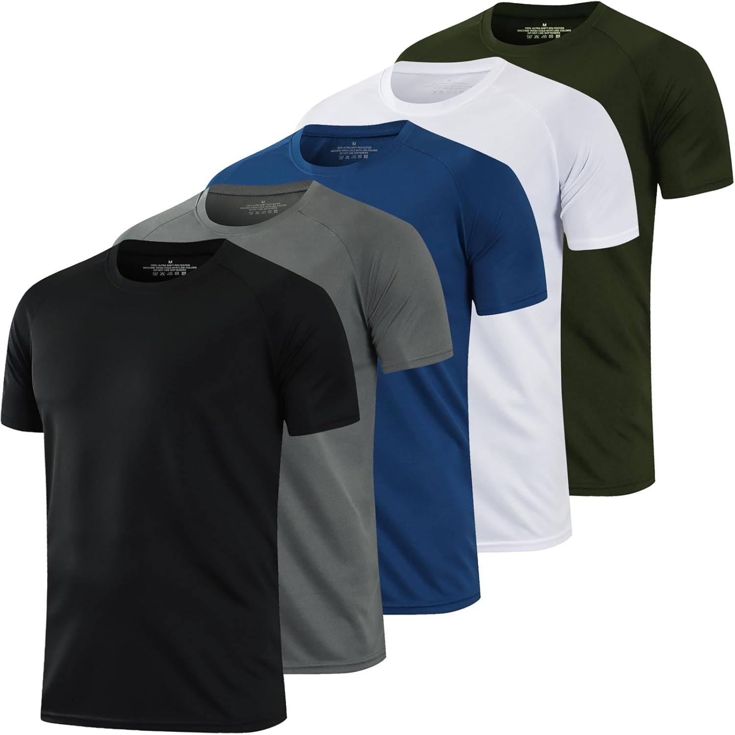 HovSiyla 1\/5 Pack Running Shirts Men Sport Tops Dry Fit Gym Wicking Athletic T Shirts Breathable Cool Workout Shirts