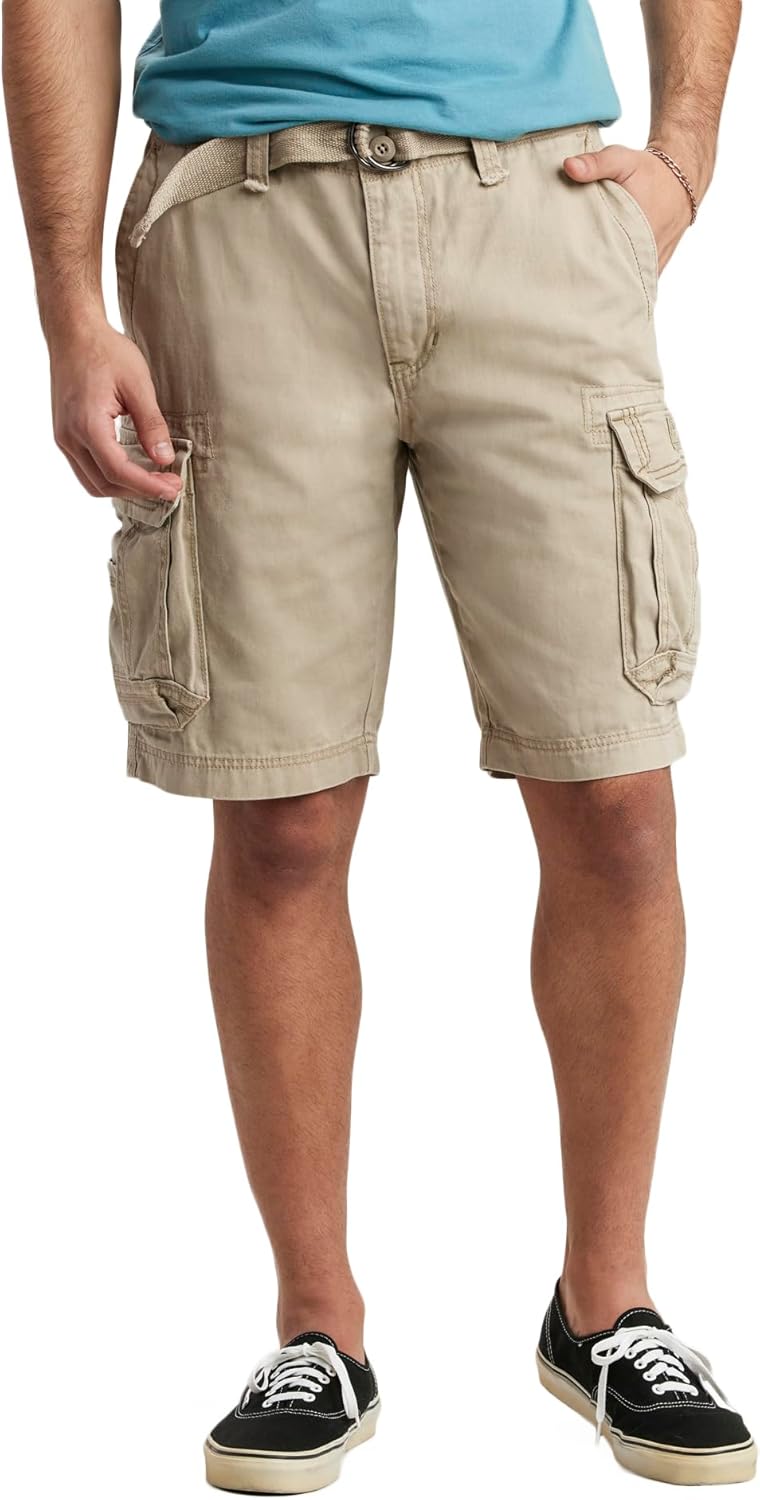 UNIONBAY Men's Survivor Belted Cargo Short-Reg and Big &amp; Tall Sizes