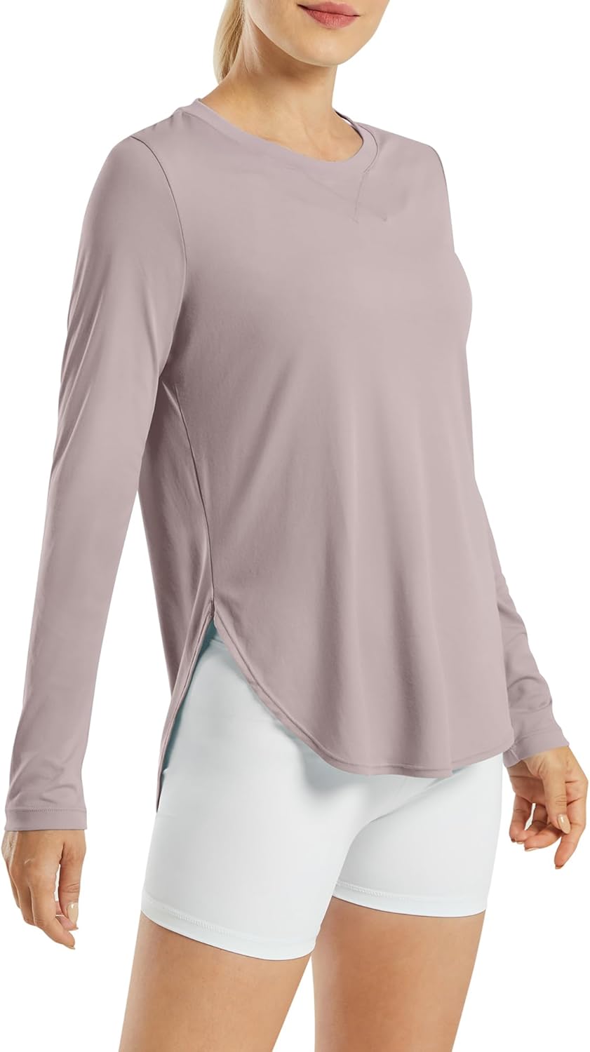 G4Free Lightbreeze Womens UPF 50+ Long Sleeve Workout Tops Quick Dry UV Sun Shirt Running Gym Hiking Yoga Casual Lightweight