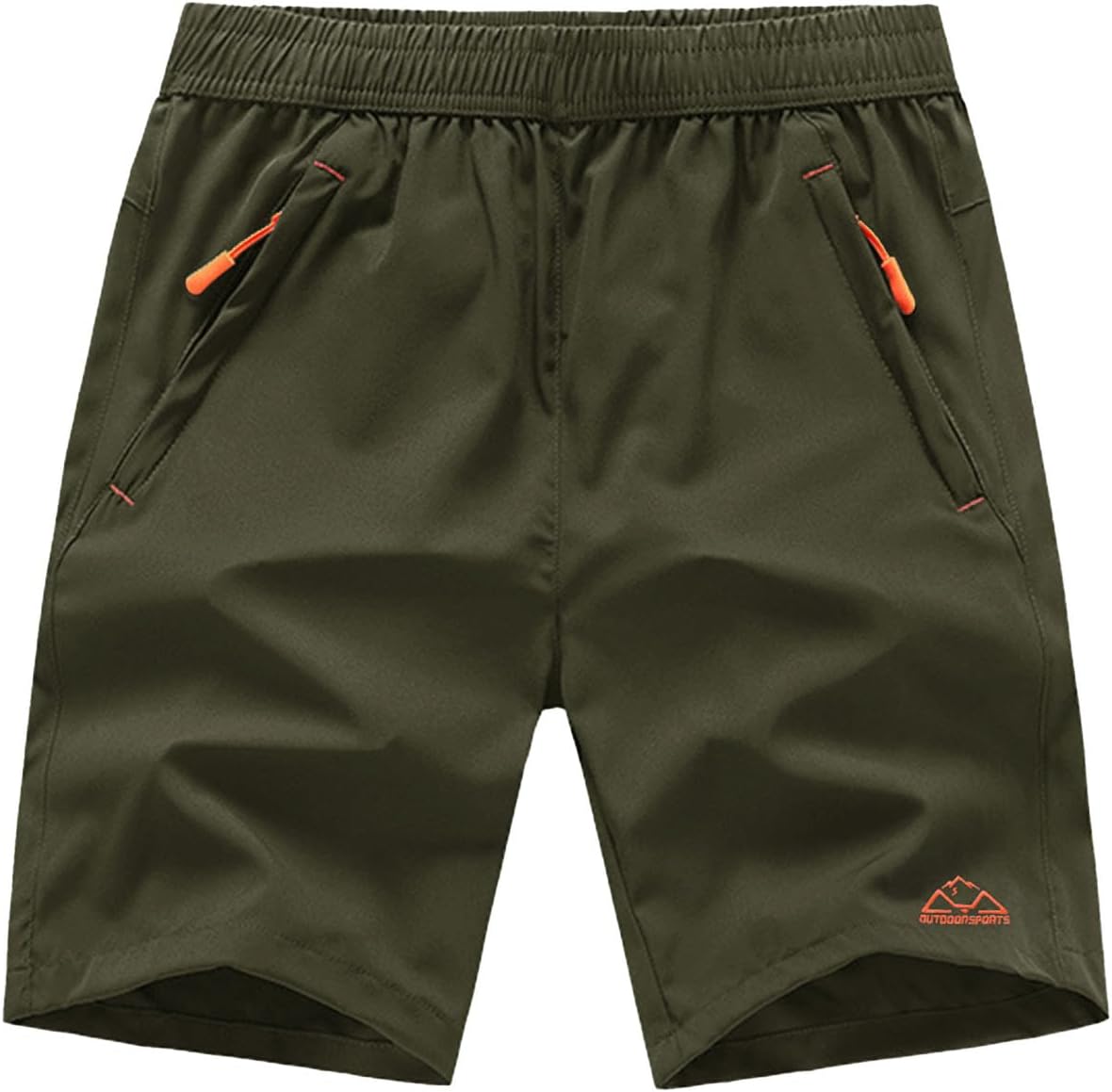 TBMPOY Men's Hiking Shorts Quick Dry Athletic Gym Workout Short with Zipper Pockets