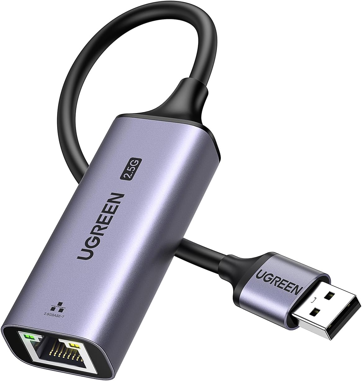UGREEN USB to Ethernet Adapter 2.5Gb, Ethernet Adapter, Aluminum, USB 3.0 to RJ45 Computer Network Internet LAN Dongle for Laptop, Compatible for MacBook Air\/Pro, XPS, Windows, macOS