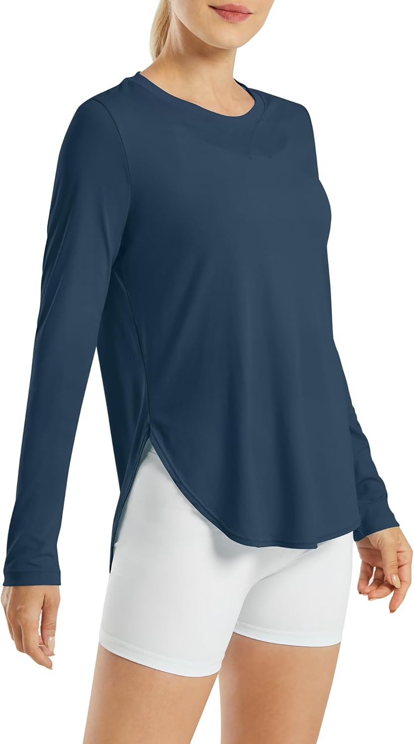 G4Free Lightbreeze Womens UPF 50+ Long Sleeve Workout Tops Quick Dry UV Sun Shirt Running Gym Hiking Yoga Casual Lightweight