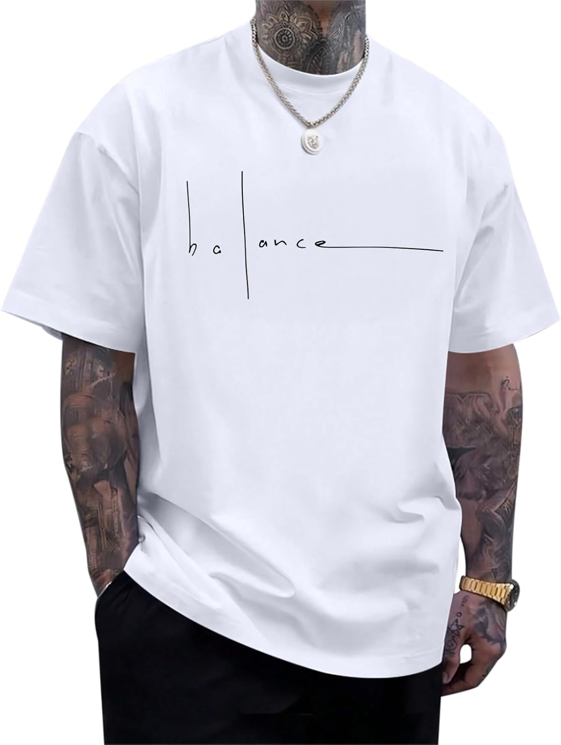 Weripoah Mens Graphic T-Shirts Letter Print T-Shirt Streetwear Oversized Tshirts for Men Fashion Casual Shirts Summer Tees