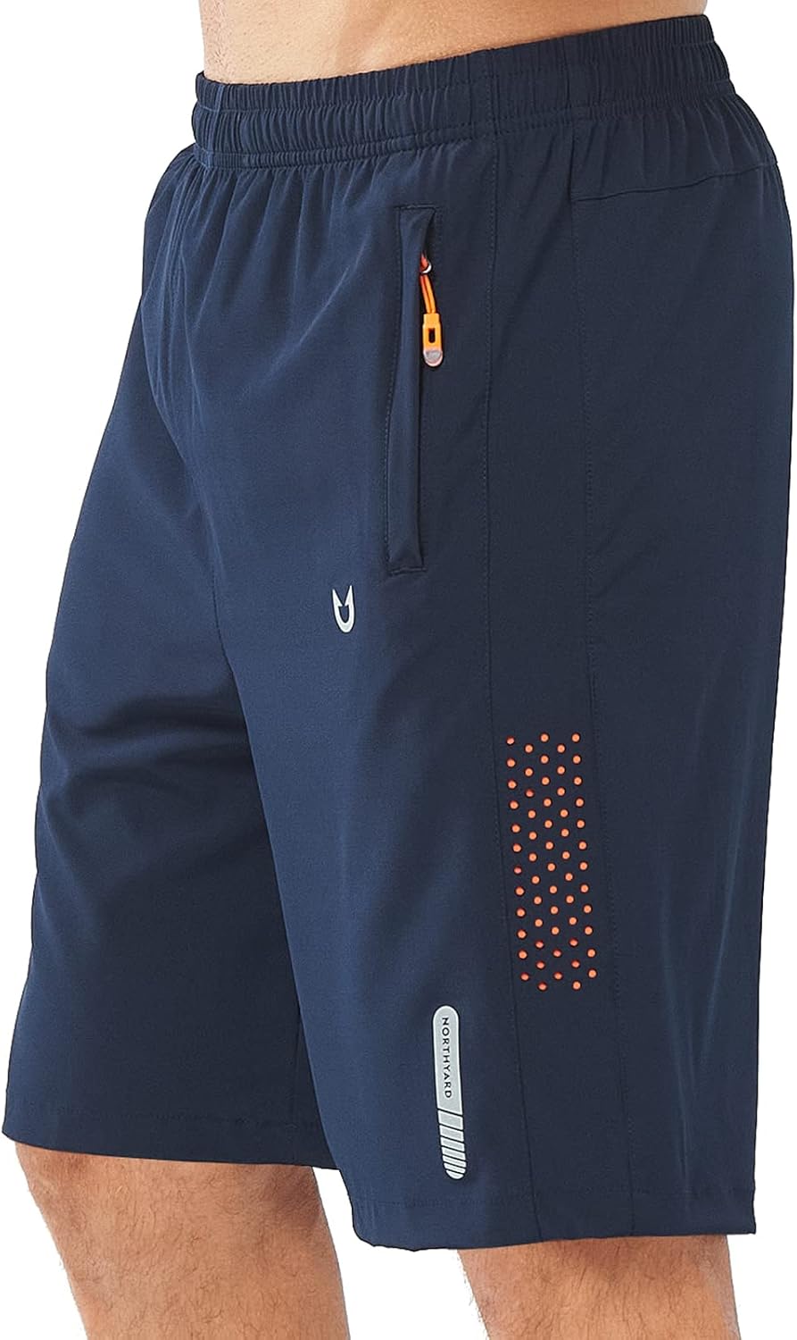 NORTHYARD Men's Athletic Running Shorts Gym Workout 7"\/9"\/5" Quick Dry Lightweight Sports Basketball Tennis 3 Zipper Pockets