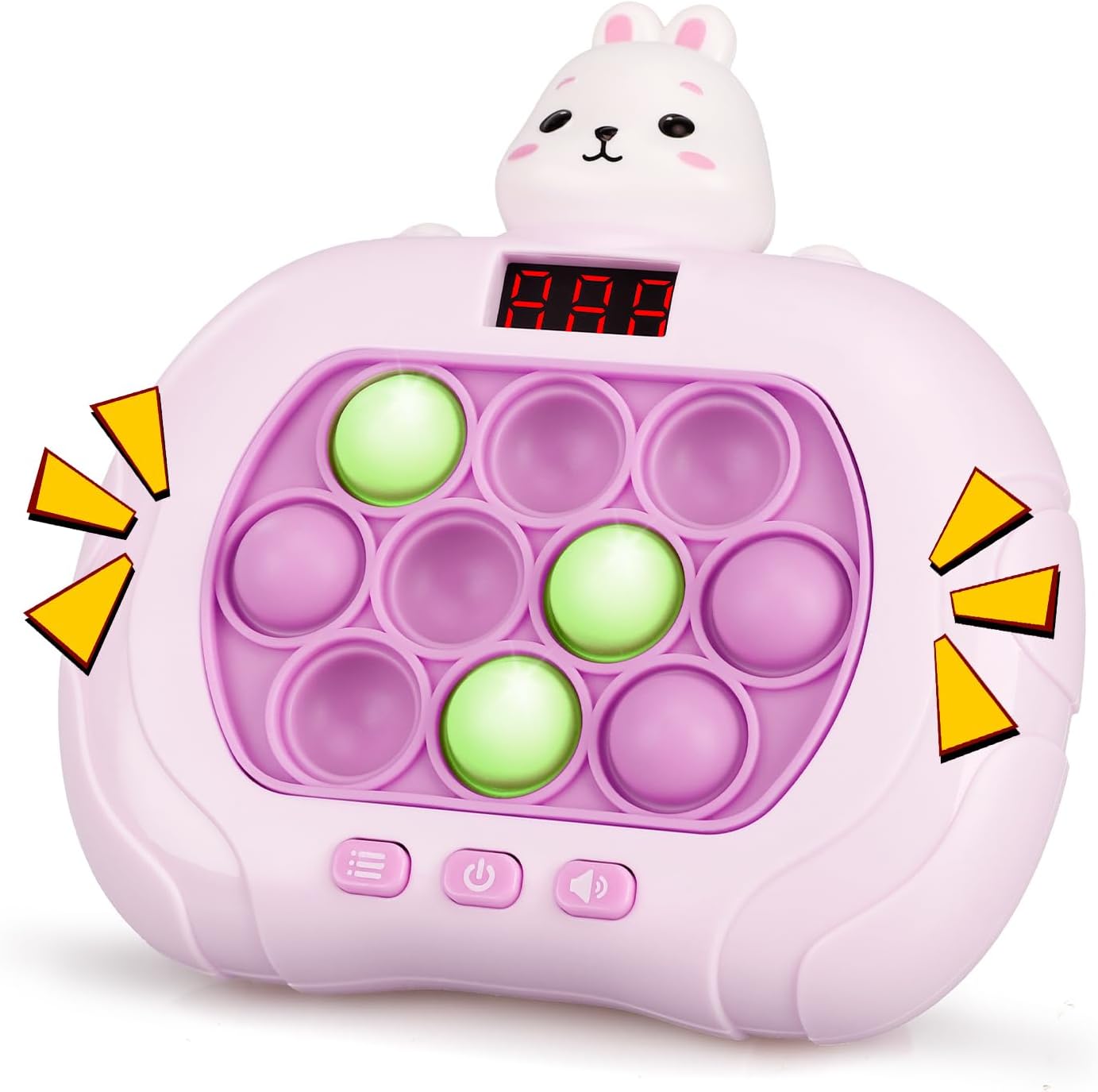 GAPER GO Fast Push Pop Game - Light Up Fidget Toy for Kids, Handheld Sensory Puzzle Game, Christmas Birthday Gifts for 3-12 Year Old Boys &amp; Girls (Rabbit)
