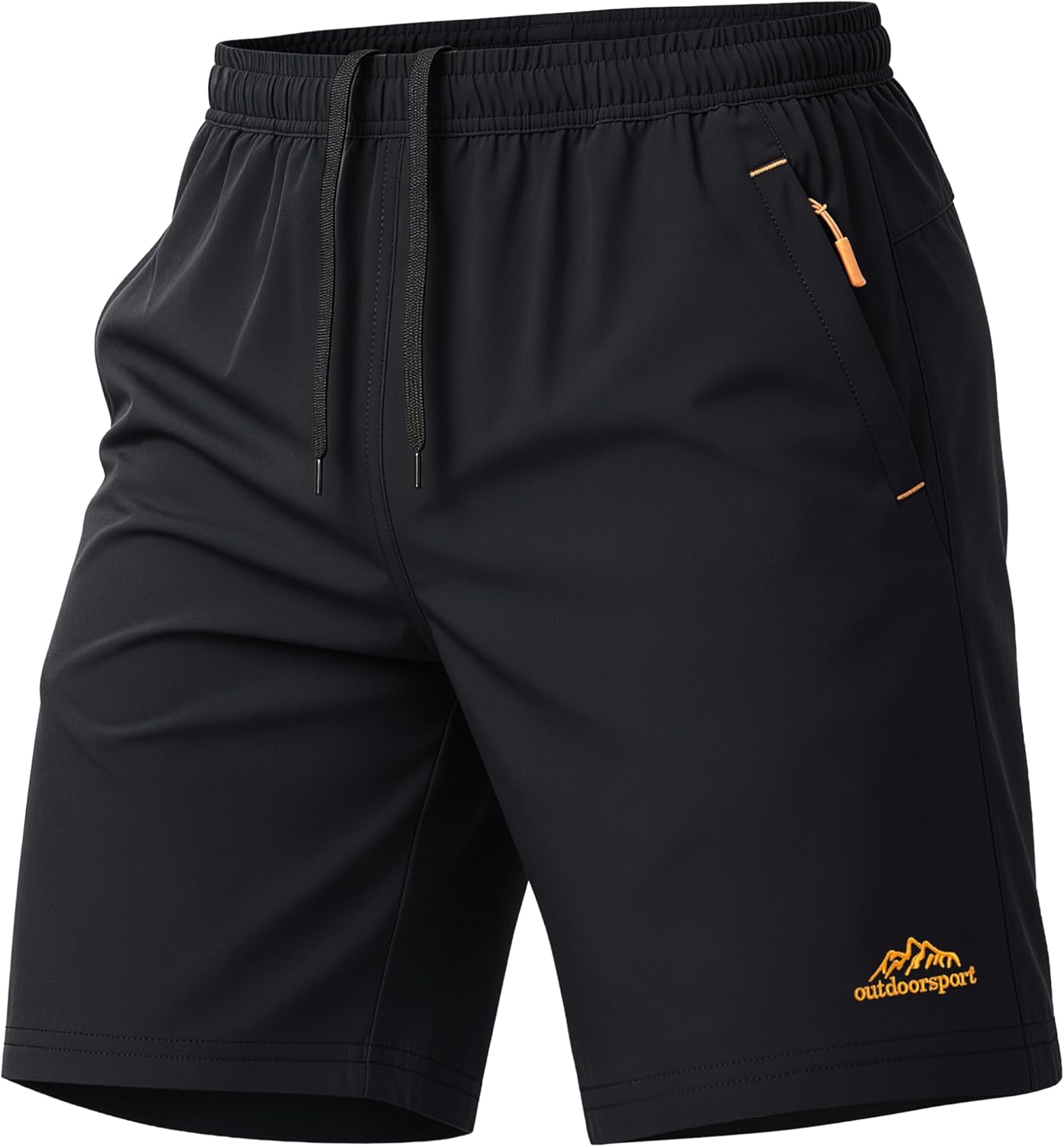 MAGCOMSEN Men's Hiking Shorts 9" Quick Dry Lightweight Running Shorts with Zipper Pockets for Workout Athletic Sport