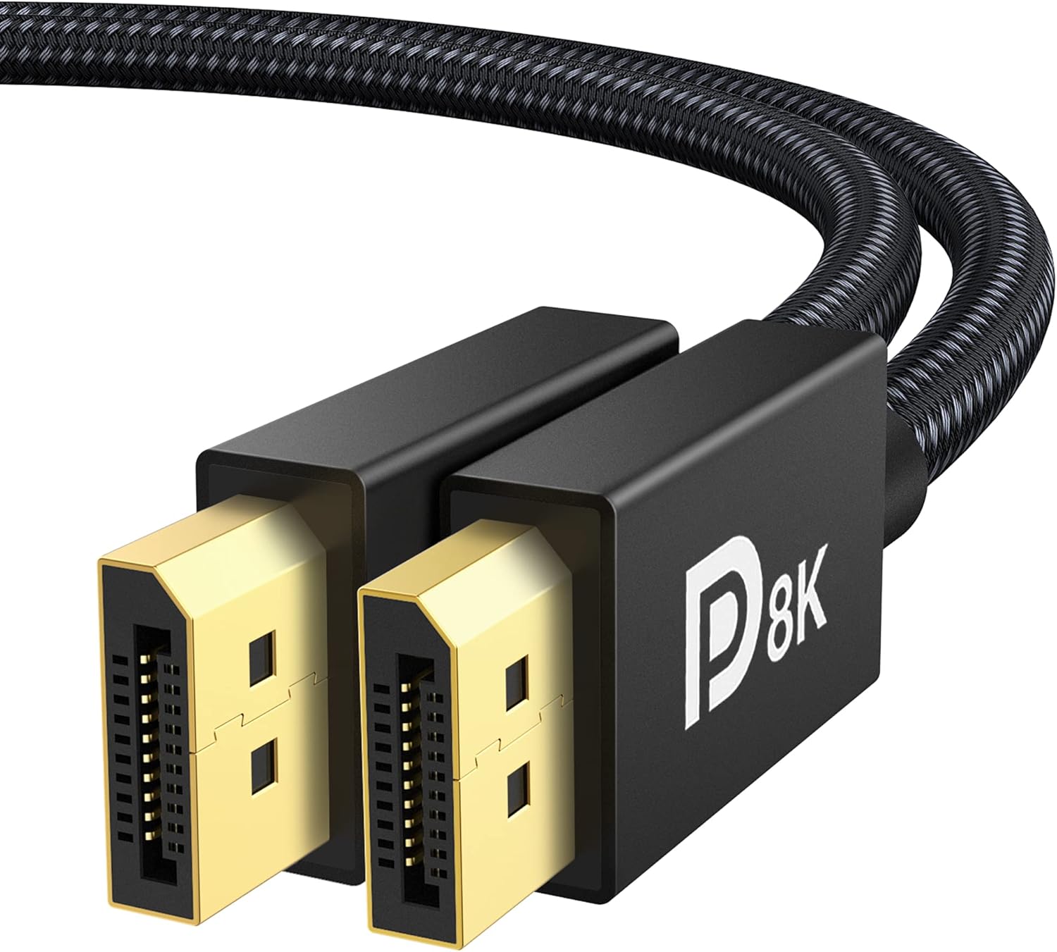 IVANKY 8K DisplayPort Cable 1.4, VESA Certified DP Cable 6.6ft (8K@60Hz, 4K@240Hz, 2K@240Hz)HBR3 Support 32.4Gbps, HDR, HDCP 2.2, FreeSync G-Sync, Braided Display Port for Gaming Monitor, Graphics, PC