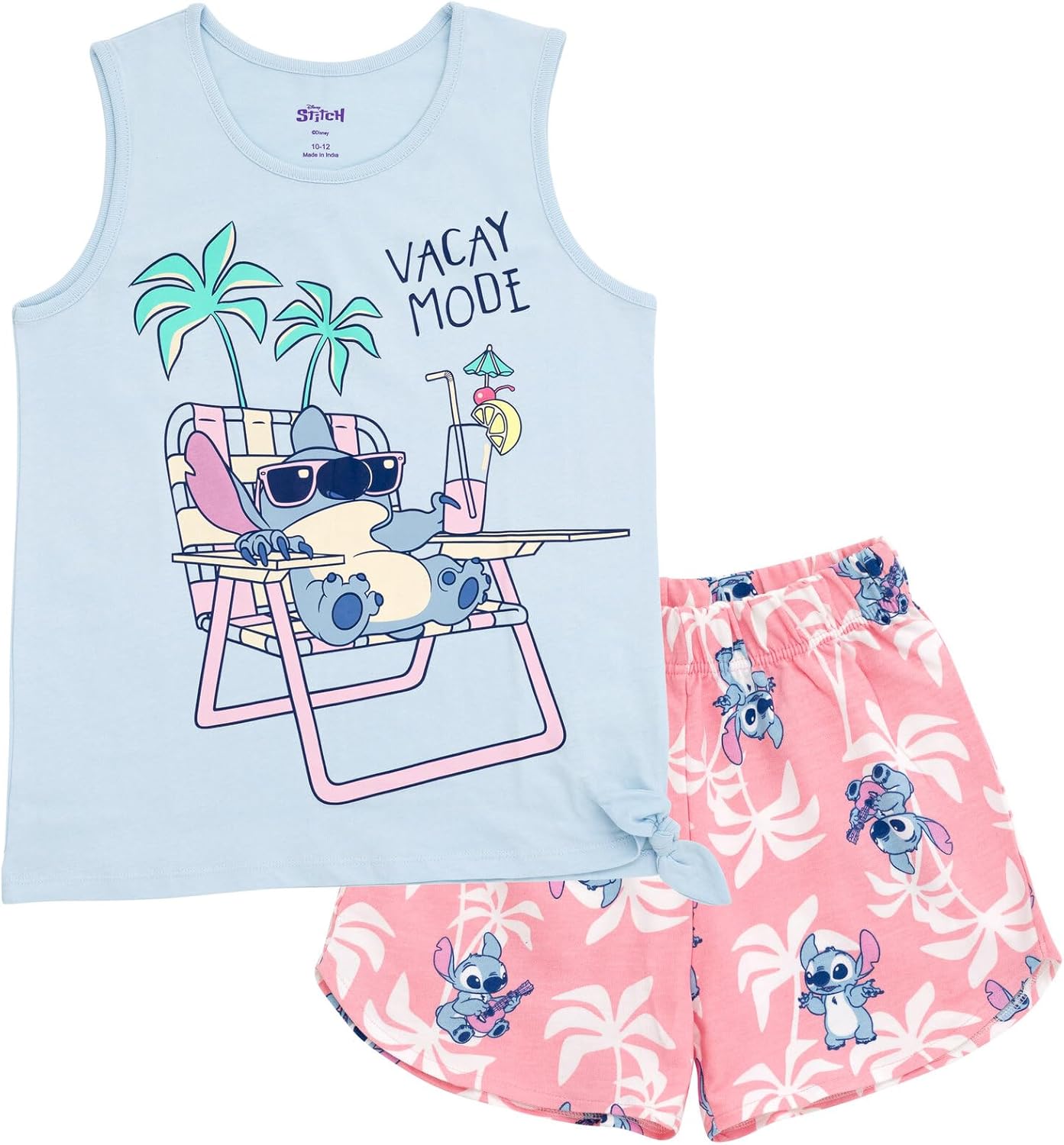 Disney Girls' Sleeveless 2-Piece Tank Top and Shorts Set for Baby &amp; Kids