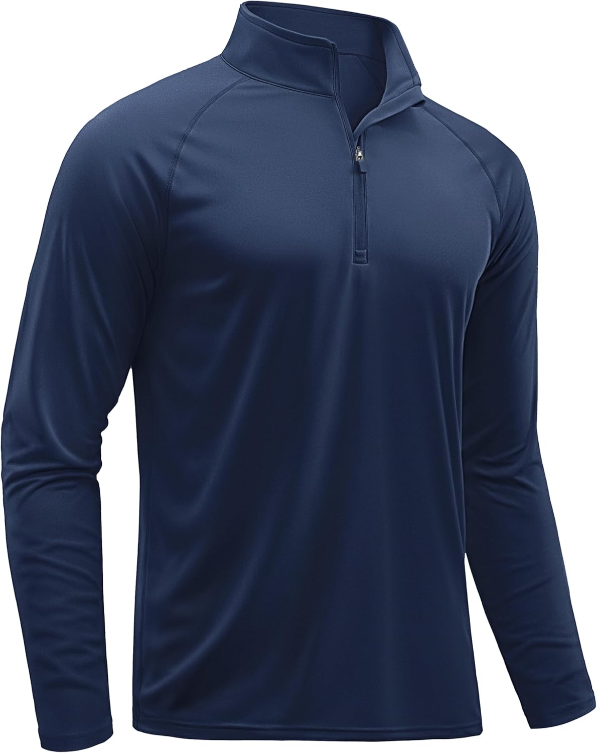 TACVASEN Men's Long Sleeve Athletic Shirts 1\/4 Pullover Zip Sun Protection Rash Guard UPF 50+ Outdoor Running T-Shirts