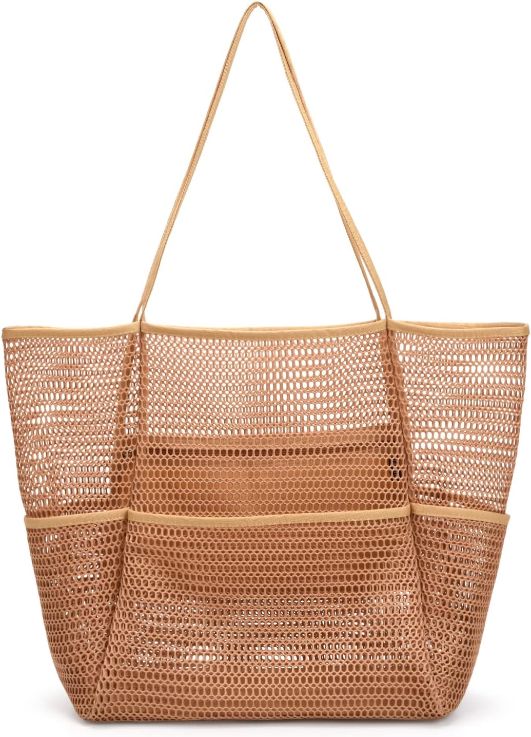 Tainehs Beach Mesh Tote Bag for Women, Large Travel &amp; Pool Bag, Lightweight Vacation Cruise Tote (Inside Out \u2013 Flip to Use)