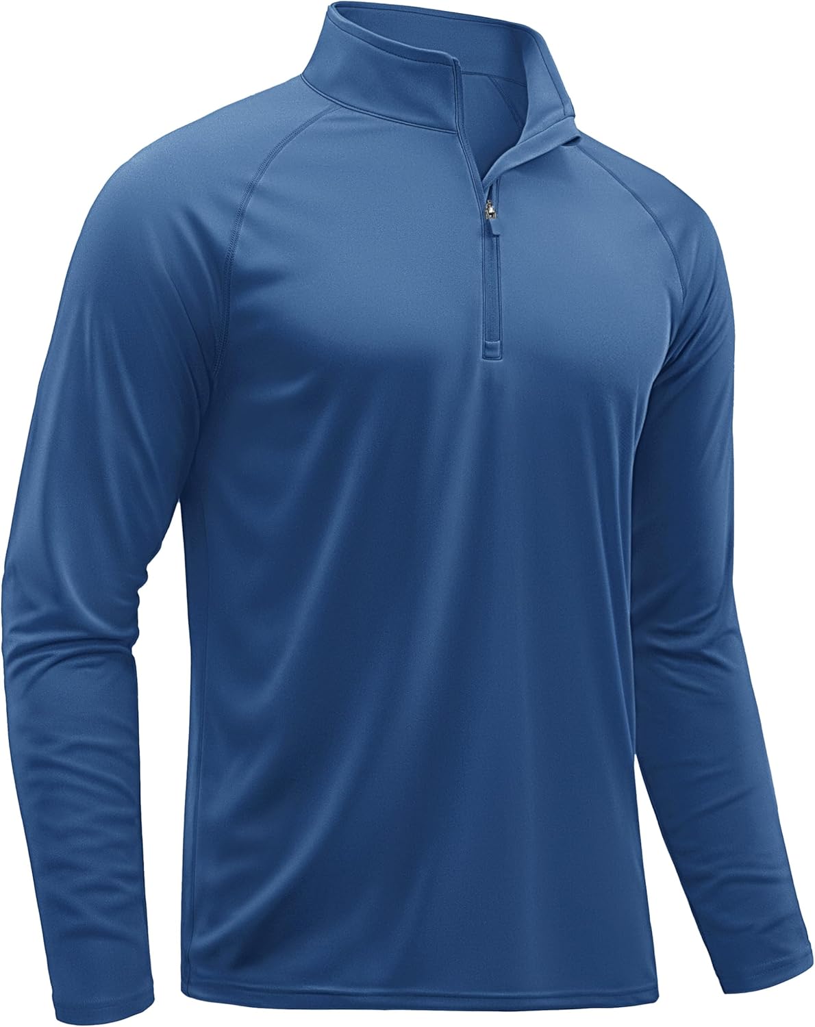 TACVASEN Men's Long Sleeve Athletic Shirts 1\/4 Pullover Zip Sun Protection Rash Guard UPF 50+ Outdoor Running T-Shirts