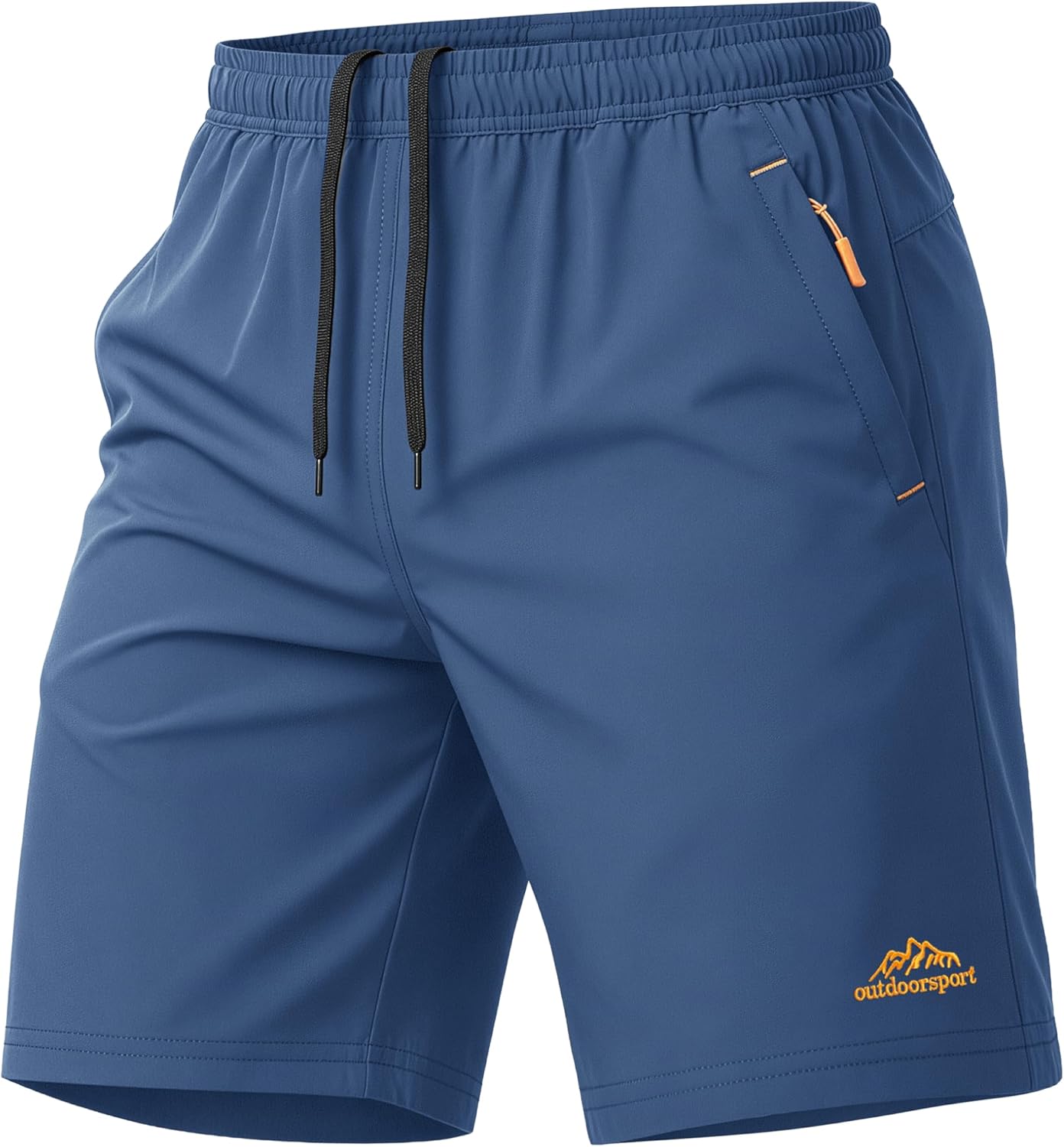 MAGCOMSEN Men's Hiking Shorts 9" Quick Dry Lightweight Running Shorts with Zipper Pockets for Workout Athletic Sport