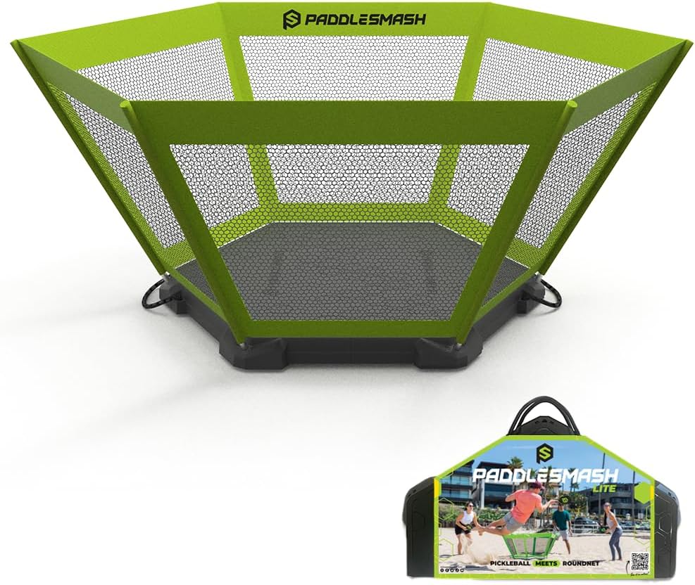 PaddleSmash - Pickleball Yard Game As Seen on Shark Tank - Beach, Backyard, Tailgate &amp; Lawn, Outdoor Activities for Adults and Family - Easy Assembly