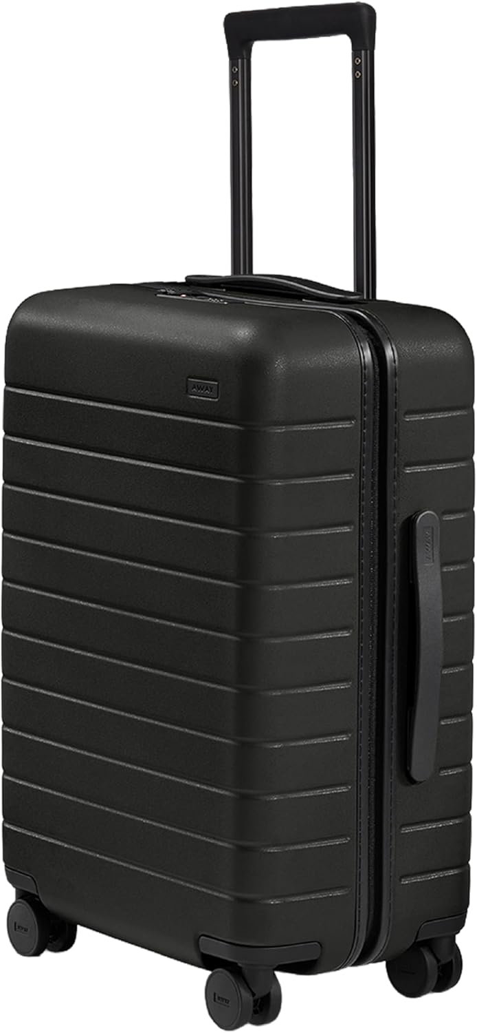 Away Bigger Carry-On Luggage - 23-Inch Lightweight Hardside Suitcase with 360° Spinner Wheels, Interior Compression System, TSA-Approved Lock - Jet Black