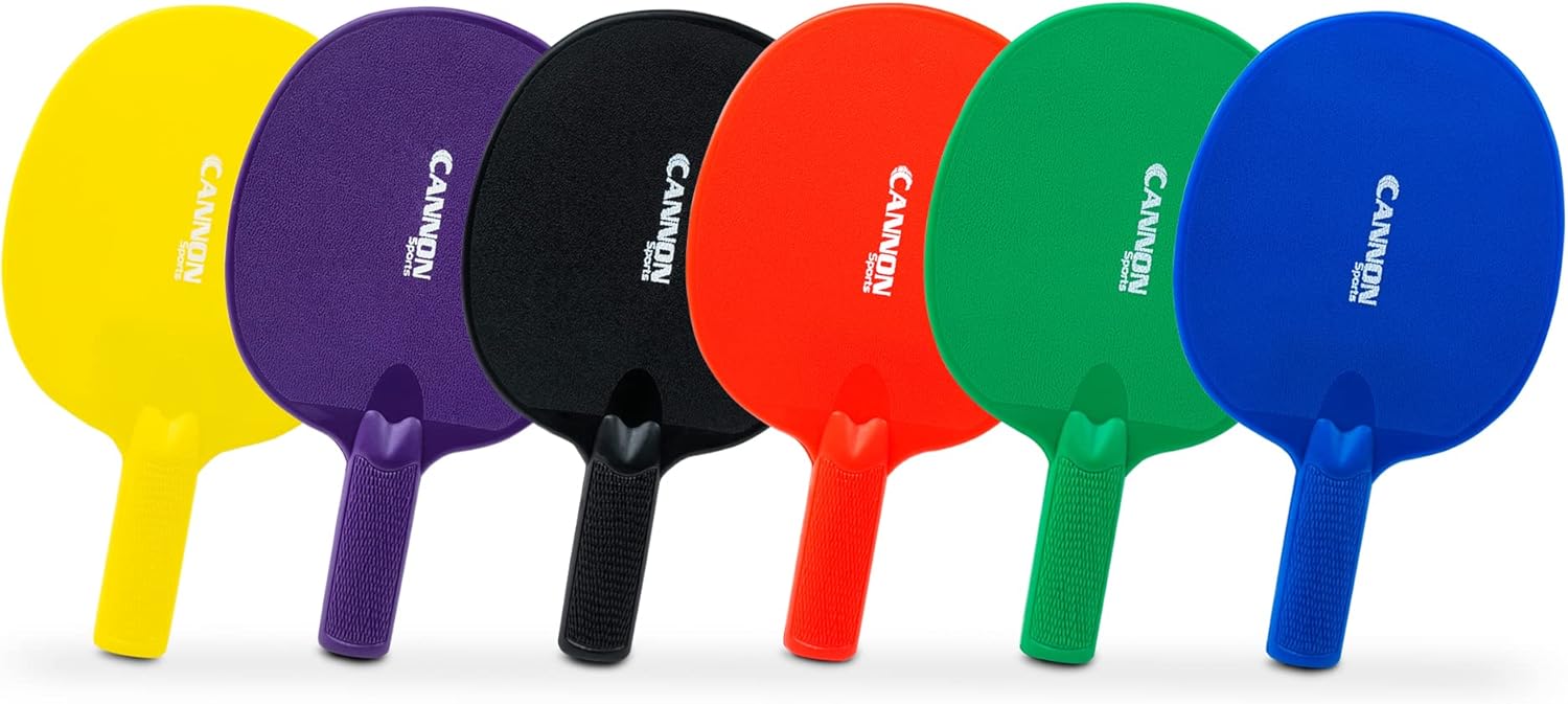 Cannon Sports Unbreakable Table Tennis Paddles - Waterproof &amp; Weather Resistant Table Tennis Rackets for Indoor &amp; Outdoor Use \u2013 Textured Easy Grip Handle \u2013 Multiple Color Options