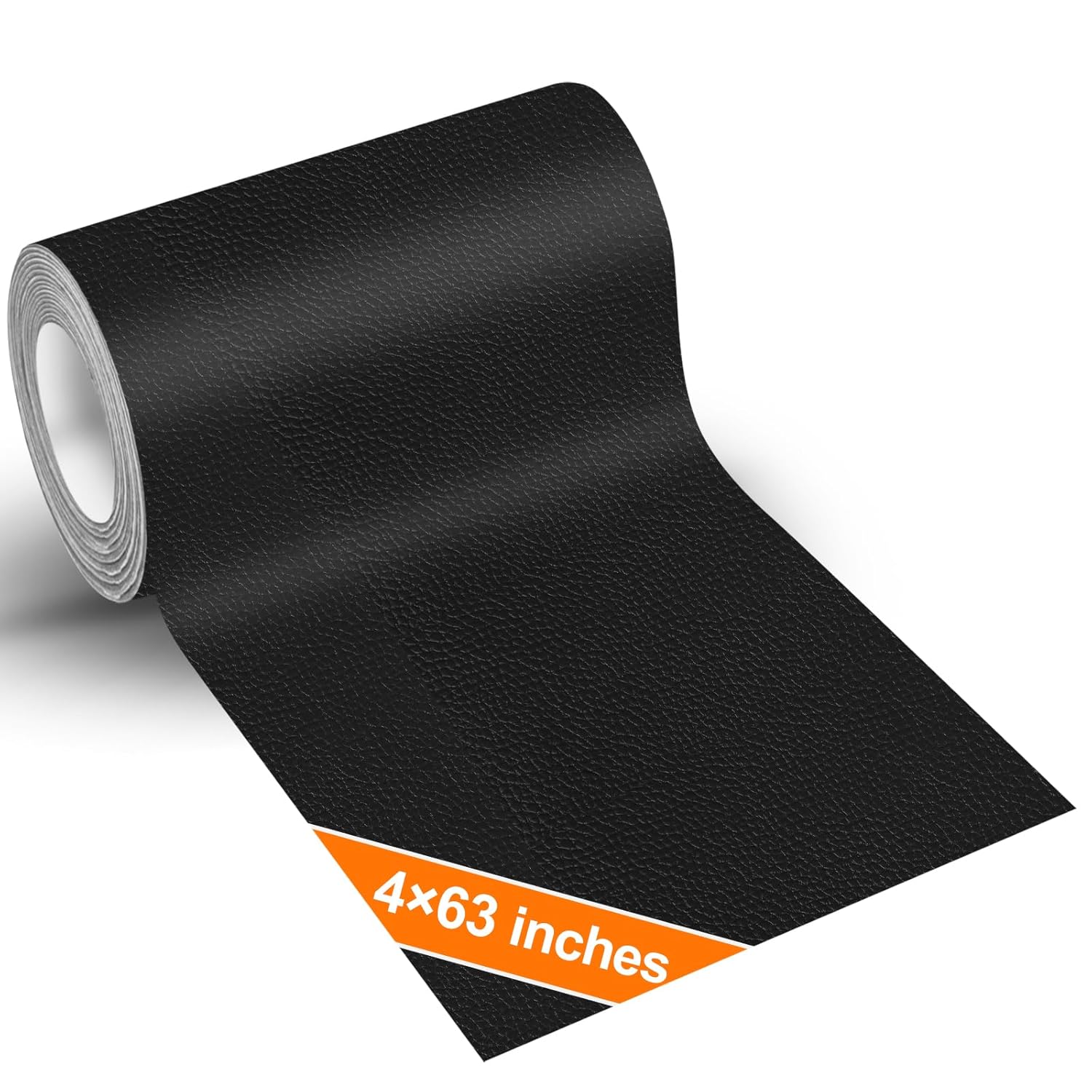 Gecyfit Black Leather Repair Tape Kit, 4×63 in Repair Kit for Furniture, Car Interior, Couth, Car Seat, Upgraded Strong Self Adhesive Leather Patch
