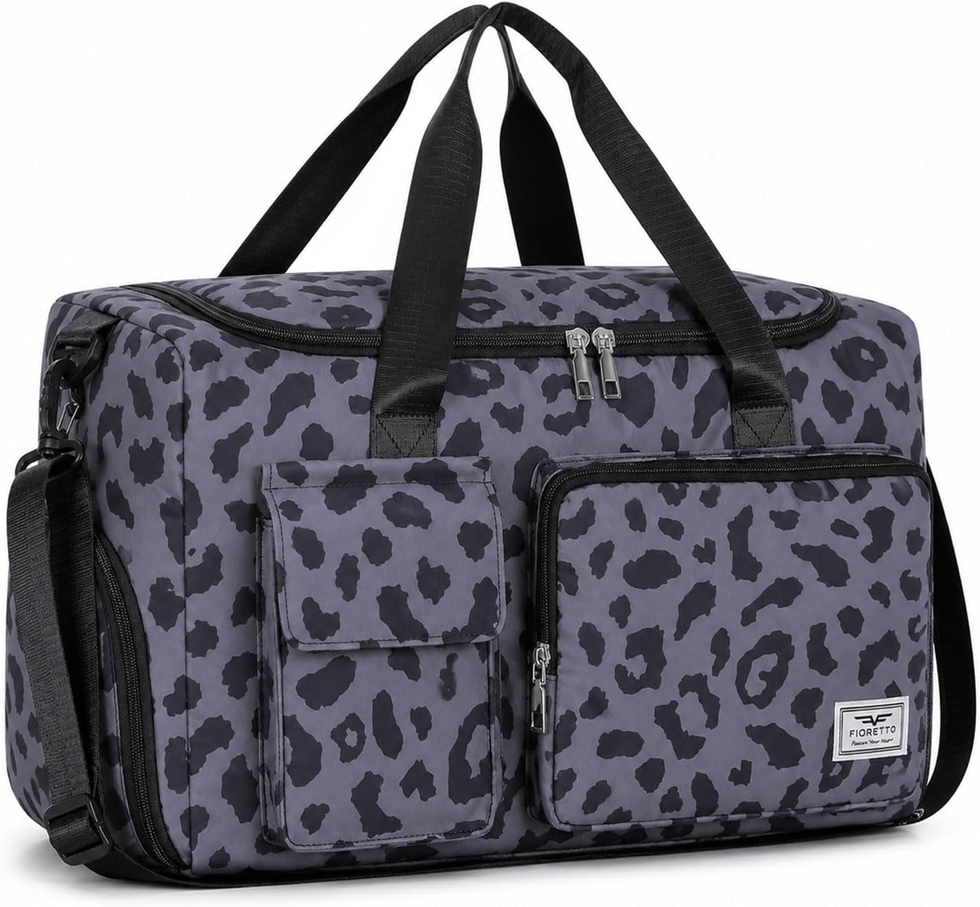 FIORETTO Women's Gym Duffle Bag with Shoes Compartment, 30L Capacity, Ideal for Travel, Gym, Sports, Duffel, Weekender