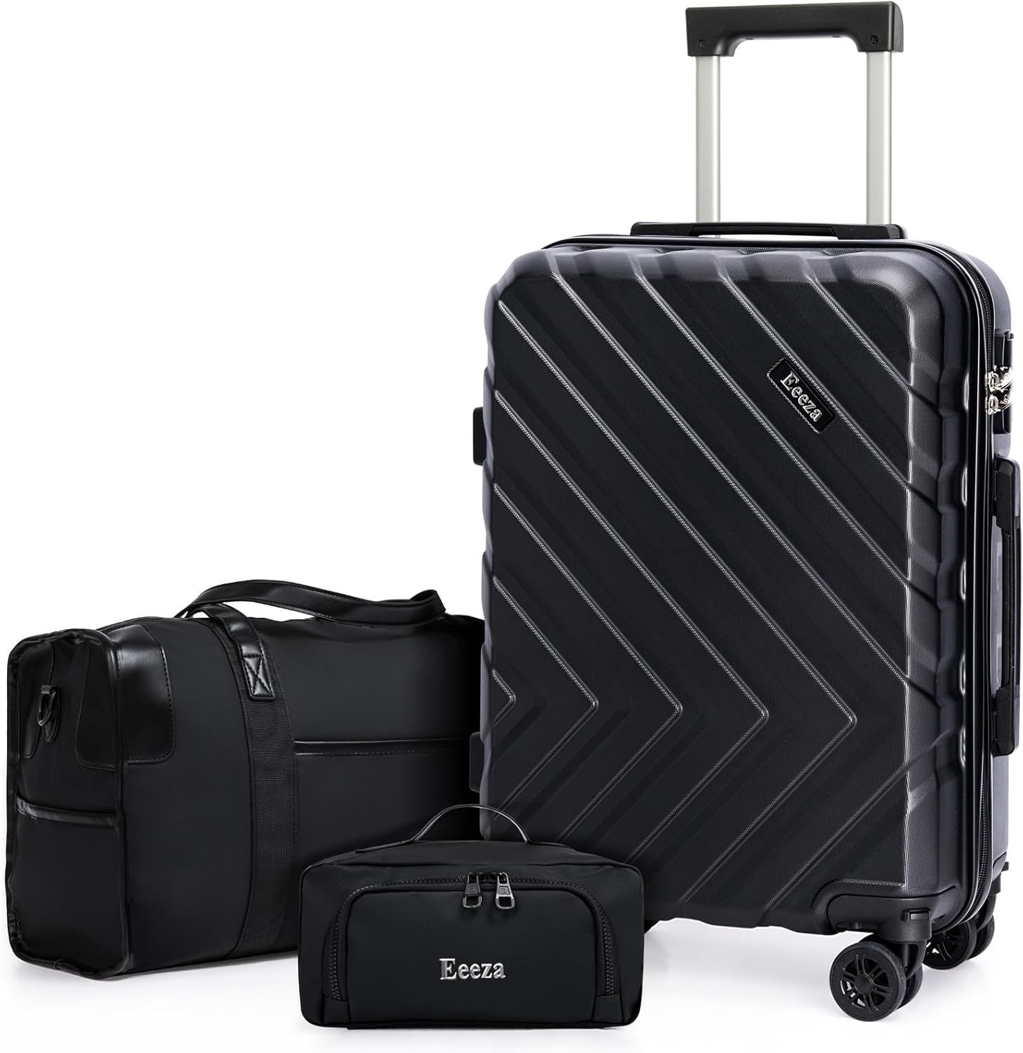 Eeeza Carry on Luggage Sets,Suitcases with Detachable Wheels,Hardshell 22x14x9 Airline Approved,Durable Travel Luggage Sets with Combination Lock,Carry on Suitcase(20"\/DB\/TB)