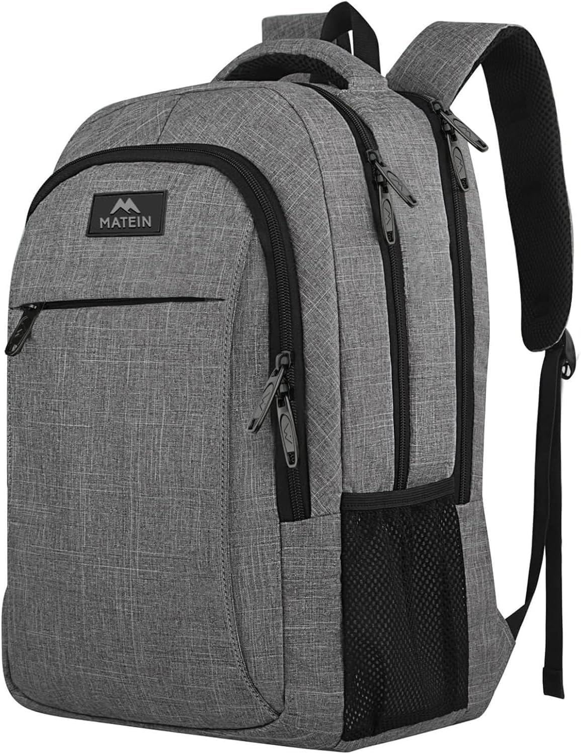 MATEIN Travel Laptop Backpack, Business Anti Theft Slim Sturdy Laptops Backpack Personal Item Bag, Water Resistant College School Computer Bag Gift for Men &amp; Women Fits 15.6 Inch Notebook, Grey
