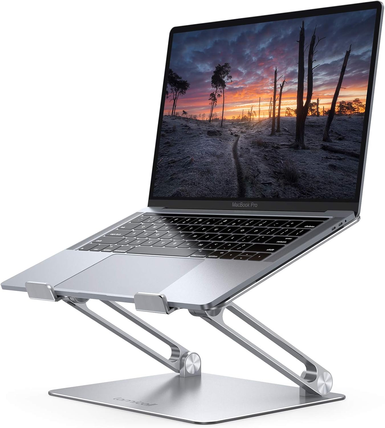 Lamicall Adjustable Laptop Stand, Portable Laptop Riser, Aluminum Laptop Stand for Desk Foldable, Ergonomic Computer Notebook Holder for MacBook Air Pro HP, Office Desk Accessories (10-17.3'')