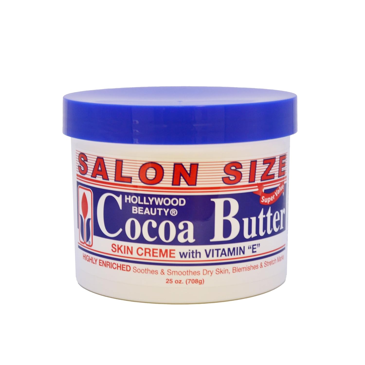 Hollywood Beauty Cocoa Butter Skin Cream - 25 oz. - With Vitamin E - Enrich, Soothe, &amp; Smooth Dry Skin