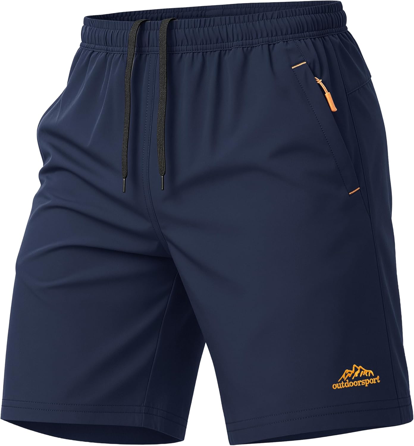 MAGCOMSEN Men's Hiking Shorts 9" Quick Dry Lightweight Running Shorts with Zipper Pockets for Workout Athletic Sport