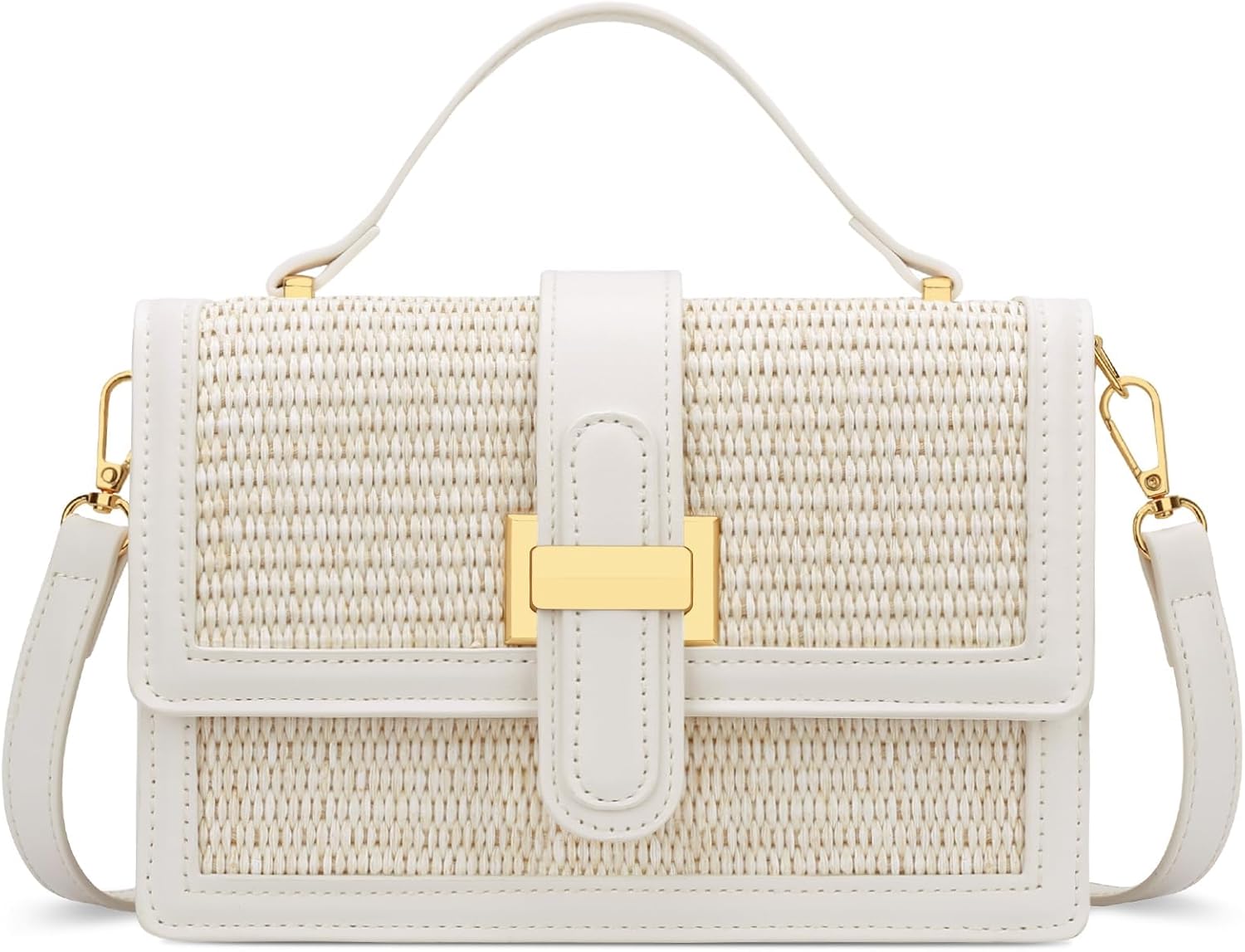 KKXIU Crossbody Bags for Women - Top Handle Purses for Lady, Leather Handbags Shoulder Clutch with Adjustable Shoulder Strap