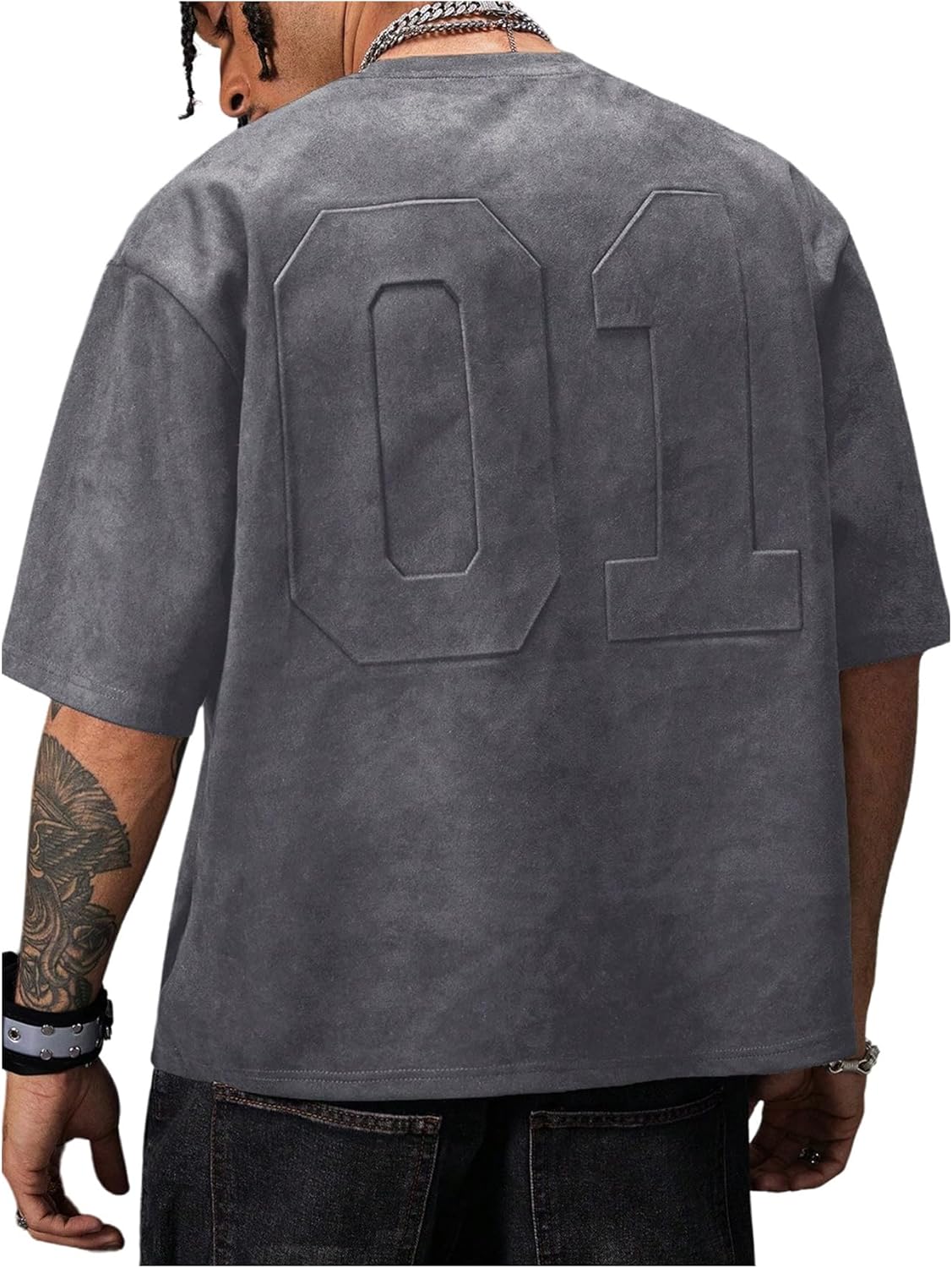 SOLY HUX Men's T-Shirt Vintage Short Sleeve Shirts Summer Punk Hip Hop Tee Tops Streetwear