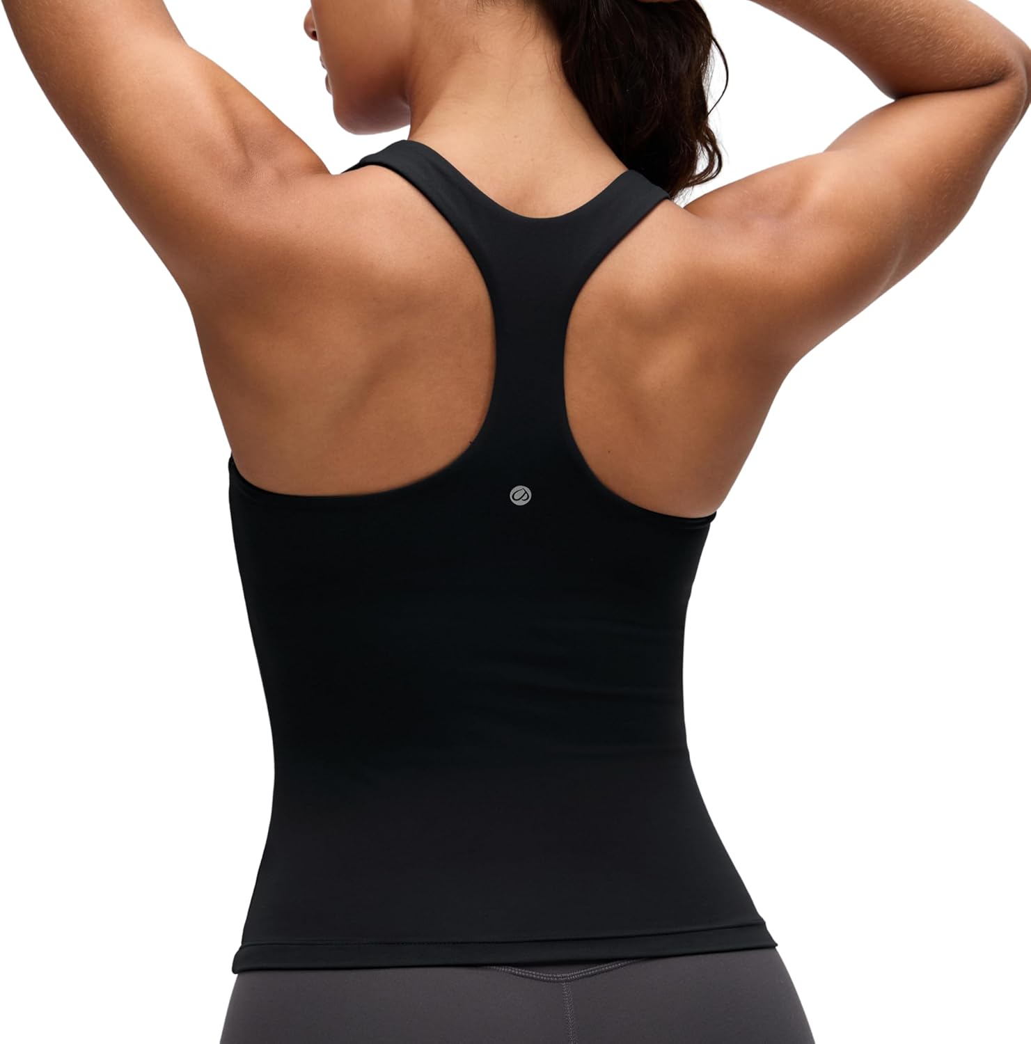CRZ YOGA Butterluxe Workout Racerback Tank Tops for Women - Padded Athletic Spandex Yoga Shirts with Built in Bra