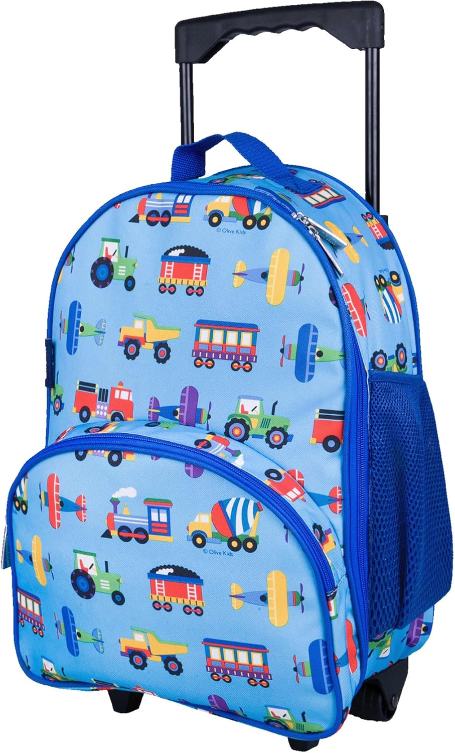 Wildkin Kids 16 Inch Rolling Luggage for Boys &amp; Girls \u2013 Lightweight Carry-On Suitcase with Telescoping Handle &amp; Rolling Wheels for School, Travel &amp; Overnight Trips (Trains, Planes, an