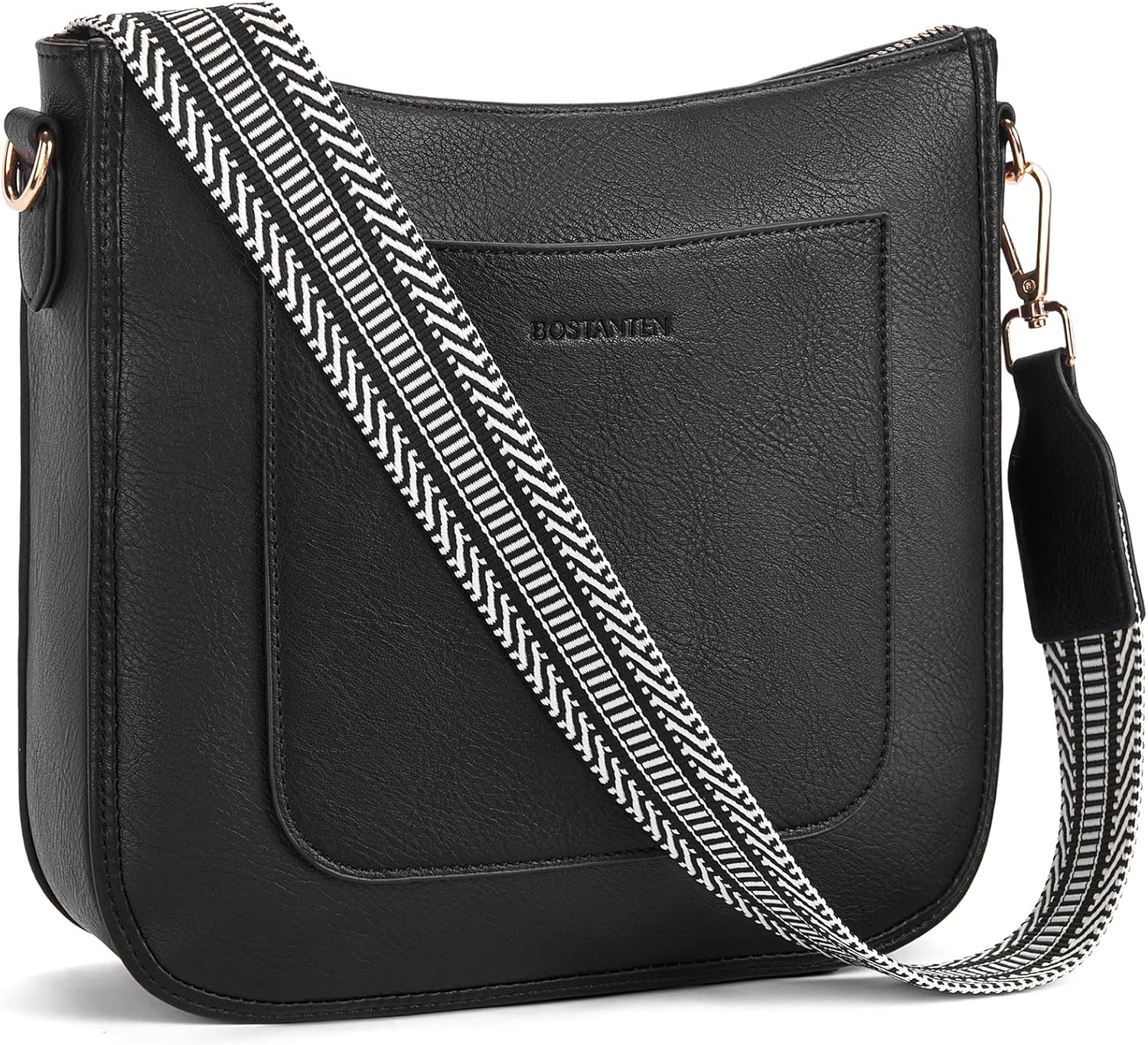 BOSTANTEN Crossbody Bags for Women Trendy Vegan Leather Guitar Strap Purse for Spring Travel