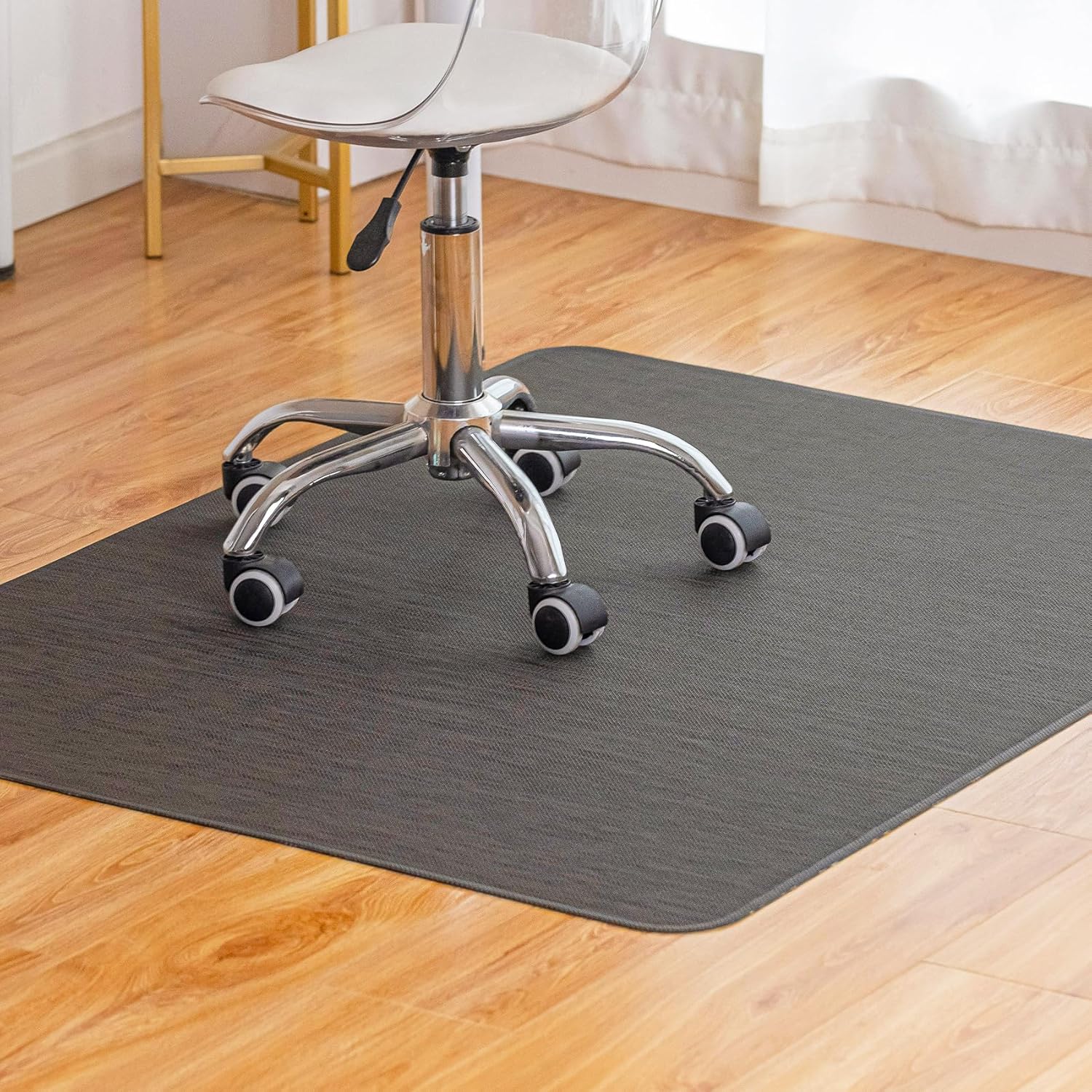 Baroyal Office Chair Mat for Hardwood Floor Under Desk Computer Rolling Chair Mat for Wood\/Tile Floor Non-Slip Heavy Duty Desk Rug PVC Plastic Hard Floor Protector 36" x 48" (Espresso)