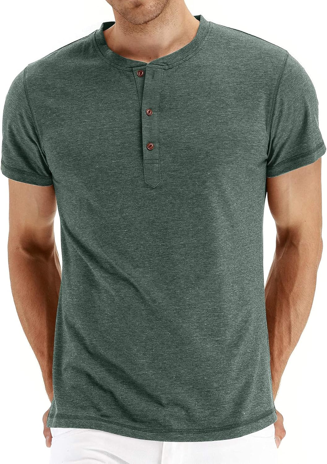 NITAGUT Mens Fashion Casual Front Placket Basic Long\/Short Sleeve Henley T-Shirts
